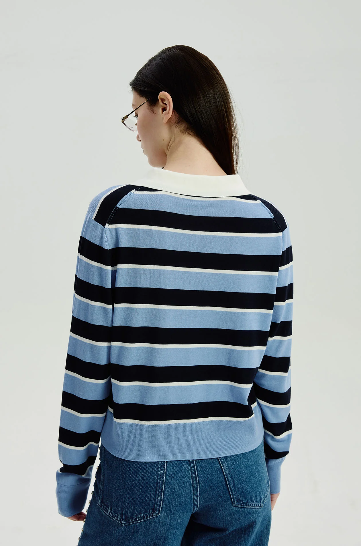 Cropped Long Sleeve Polo - Image 5