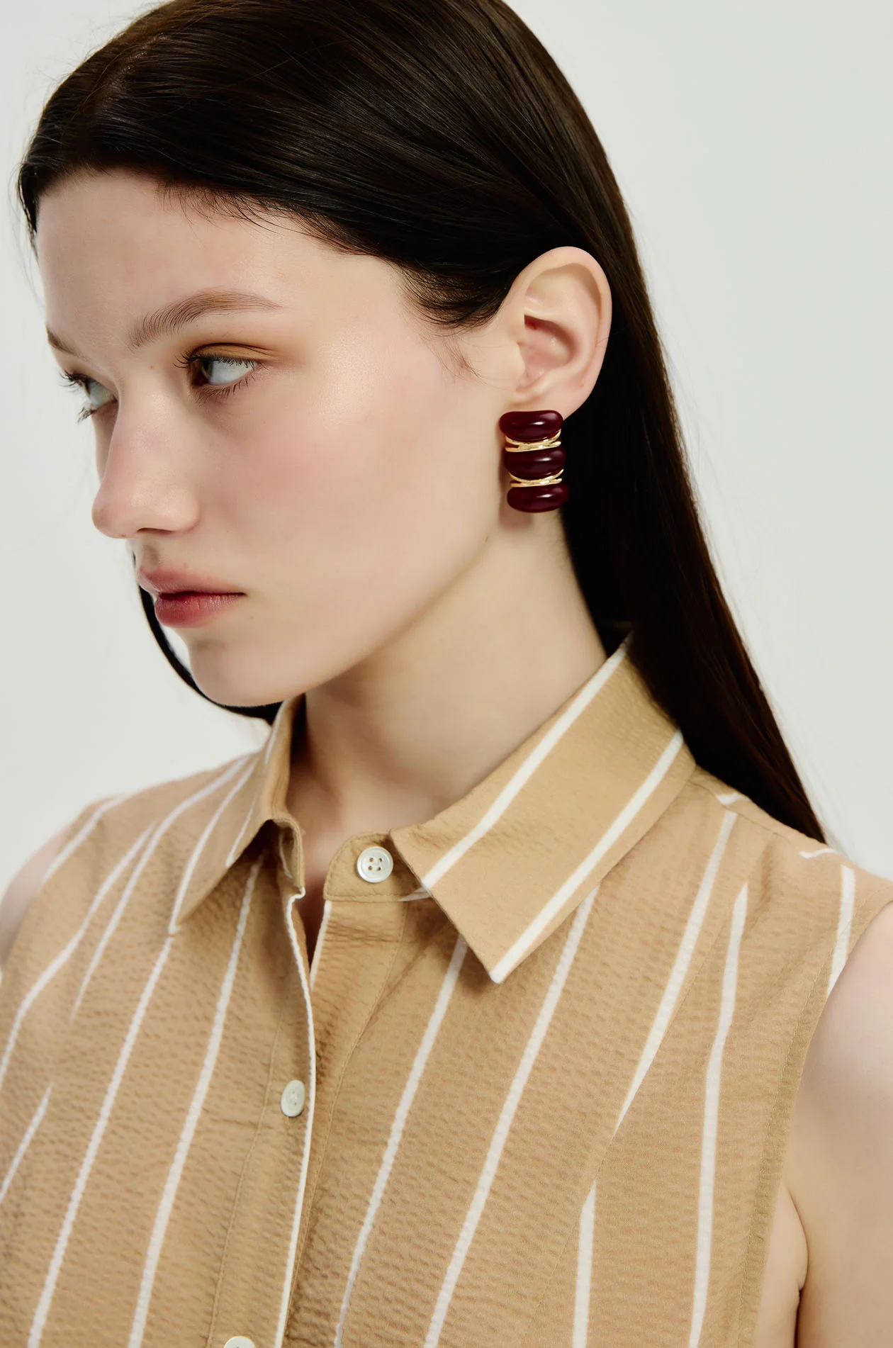 Striped Seersucker Midi Dress - Image 3