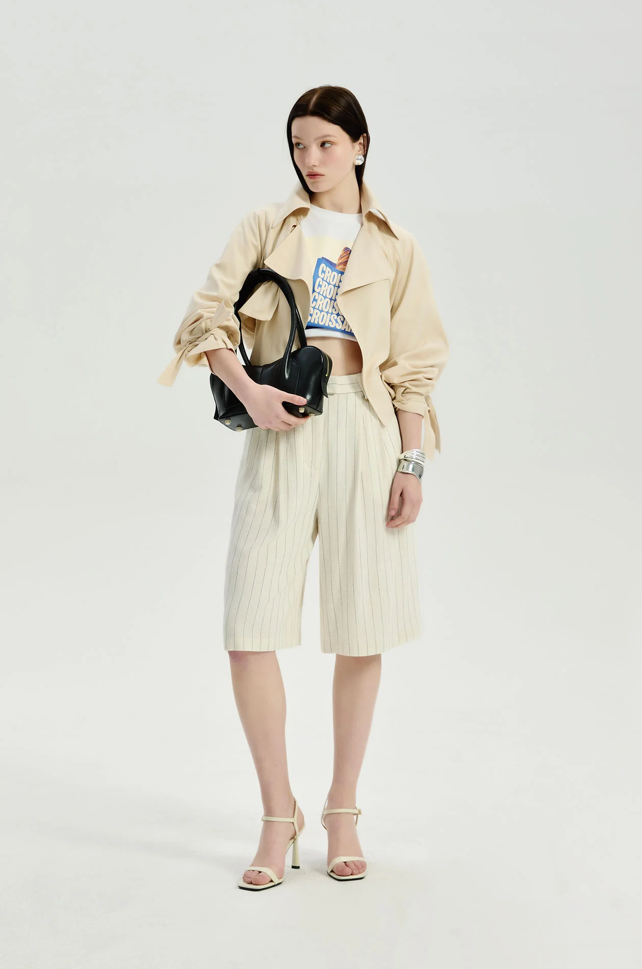 Croissant Print T‑Shirt