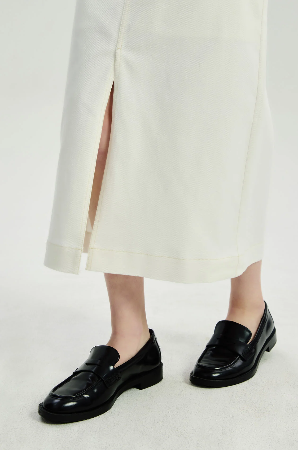 Column Denim Midi Skirt - Image 4