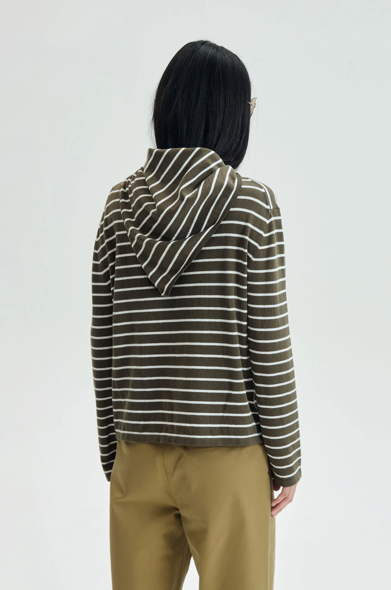 Striped Scarf‑Neck Cotton T‑Shirt - Image 5