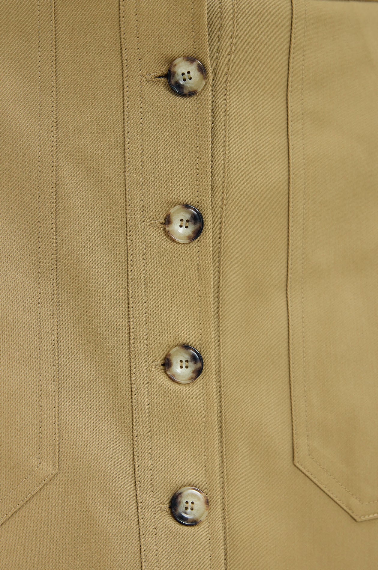 Button‑Front Utility Twill Skort - Image 4