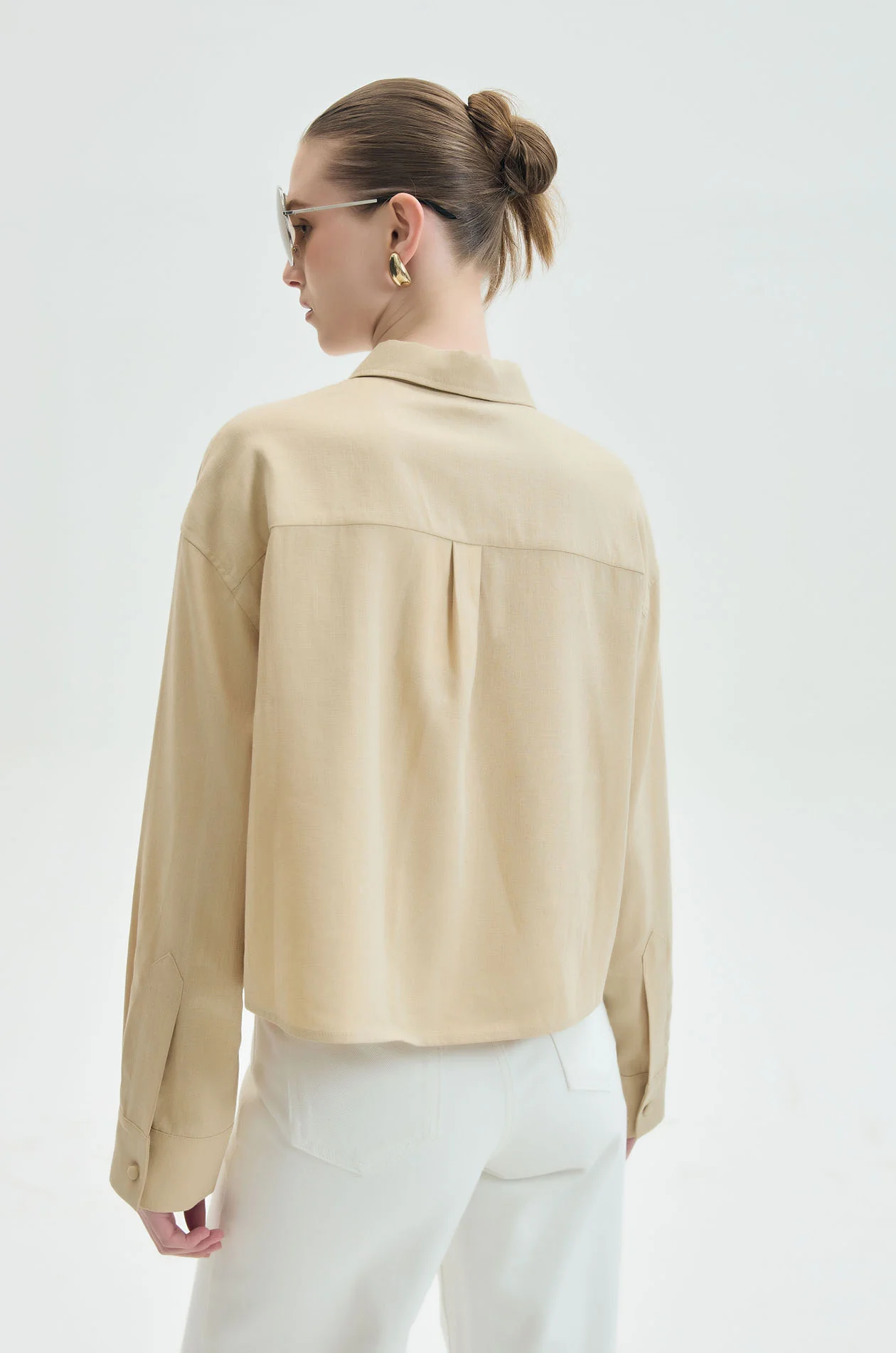 Reticella Lace Cropped Shirt - Image 5