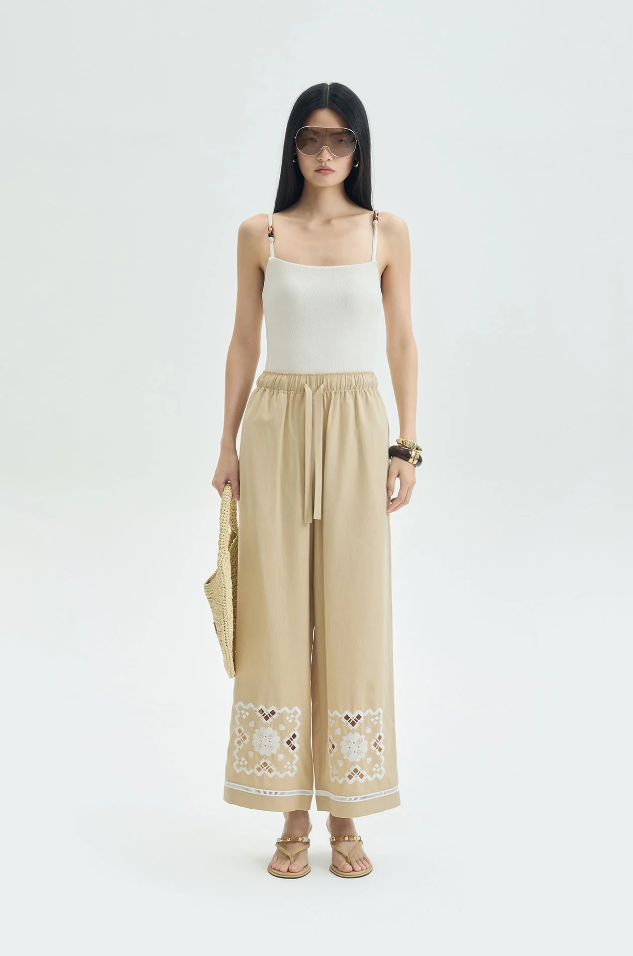Reticella Lace Leisure Pants