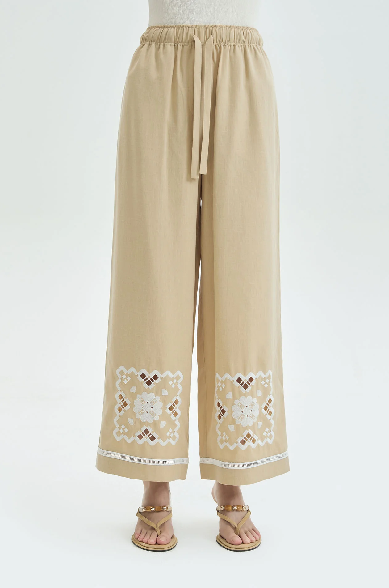 Reticella Lace Leisure Pants - Image 2