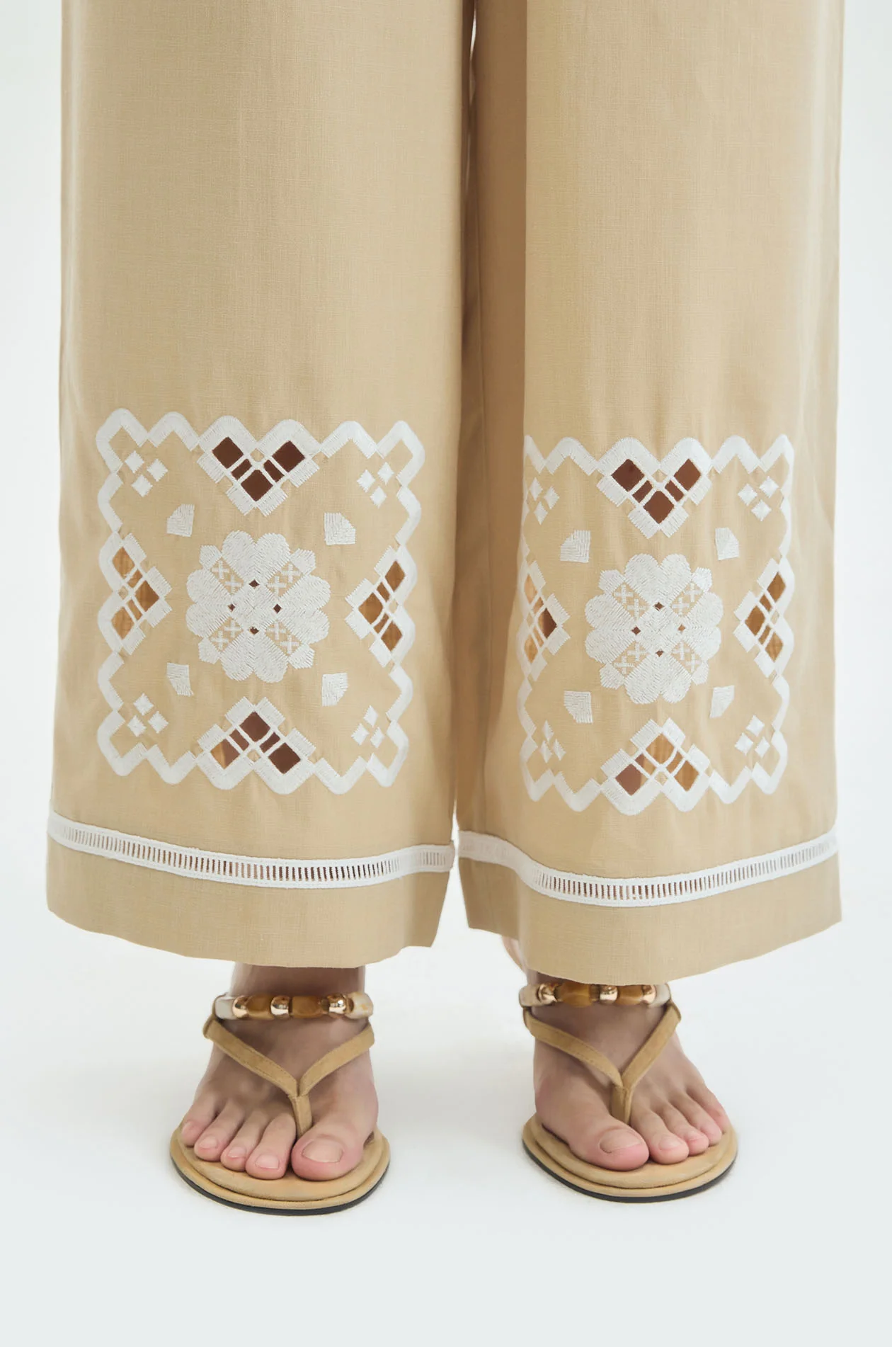 Reticella Lace Leisure Pants - Image 4
