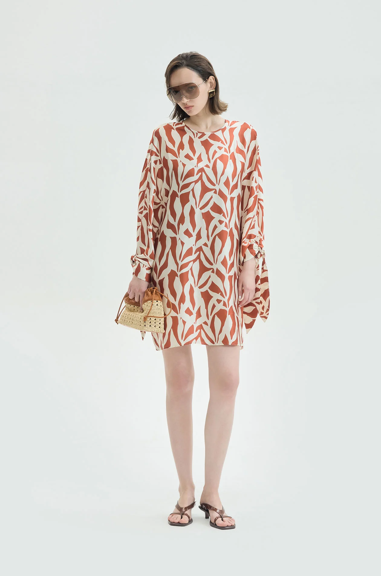 Botanical Silk-Like Tunic