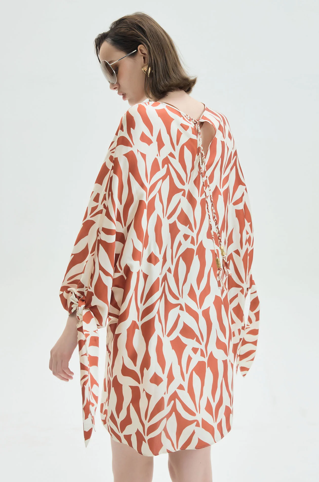 Botanical Silk-Like Tunic - Image 4