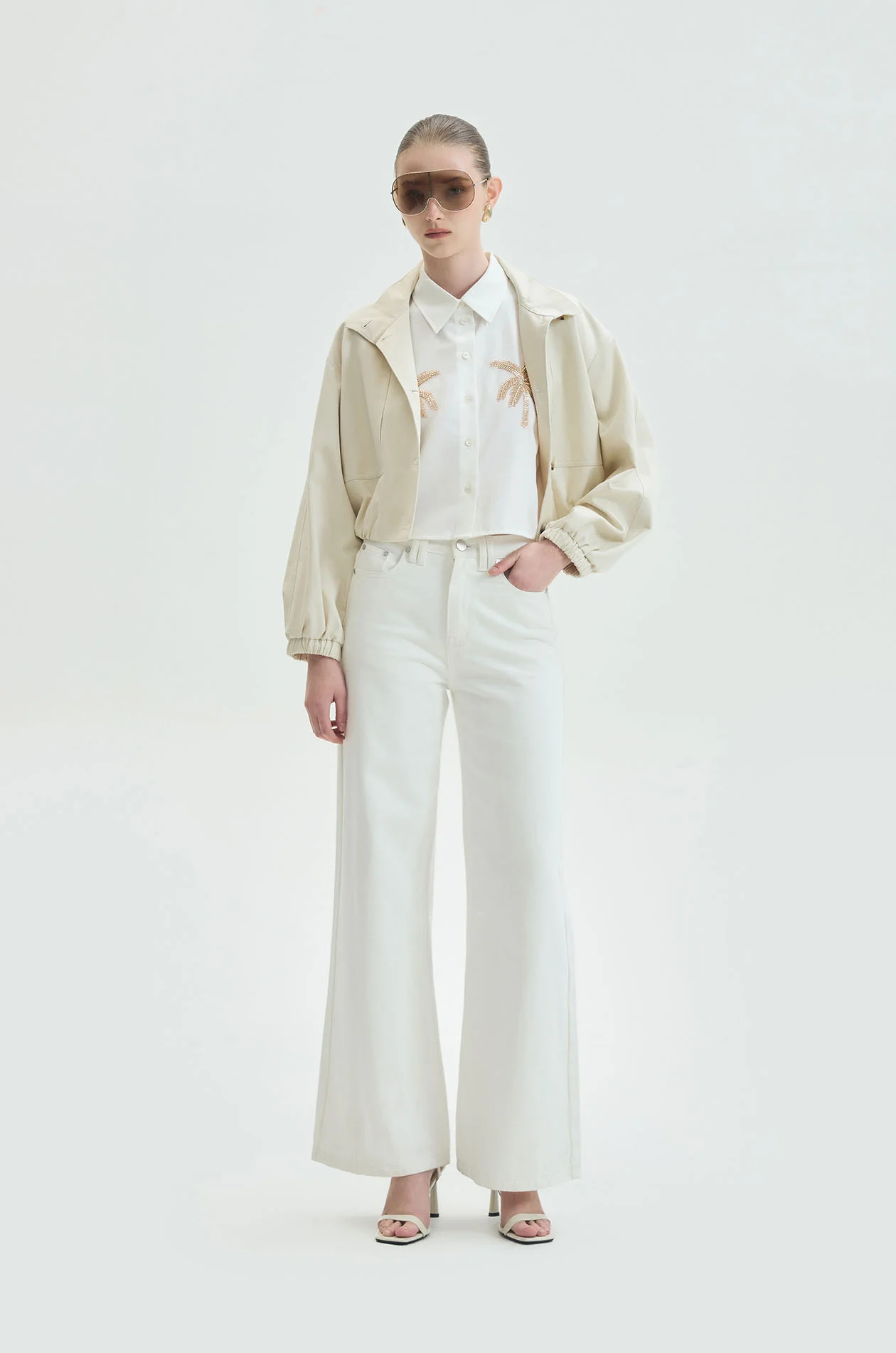 Fauxโ€‘Shell Embroidered Resort Shirt