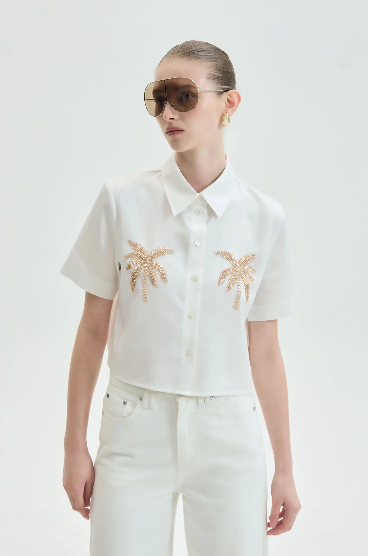 Fauxโ€‘Shell Embroidered Resort Shirt - Image 2