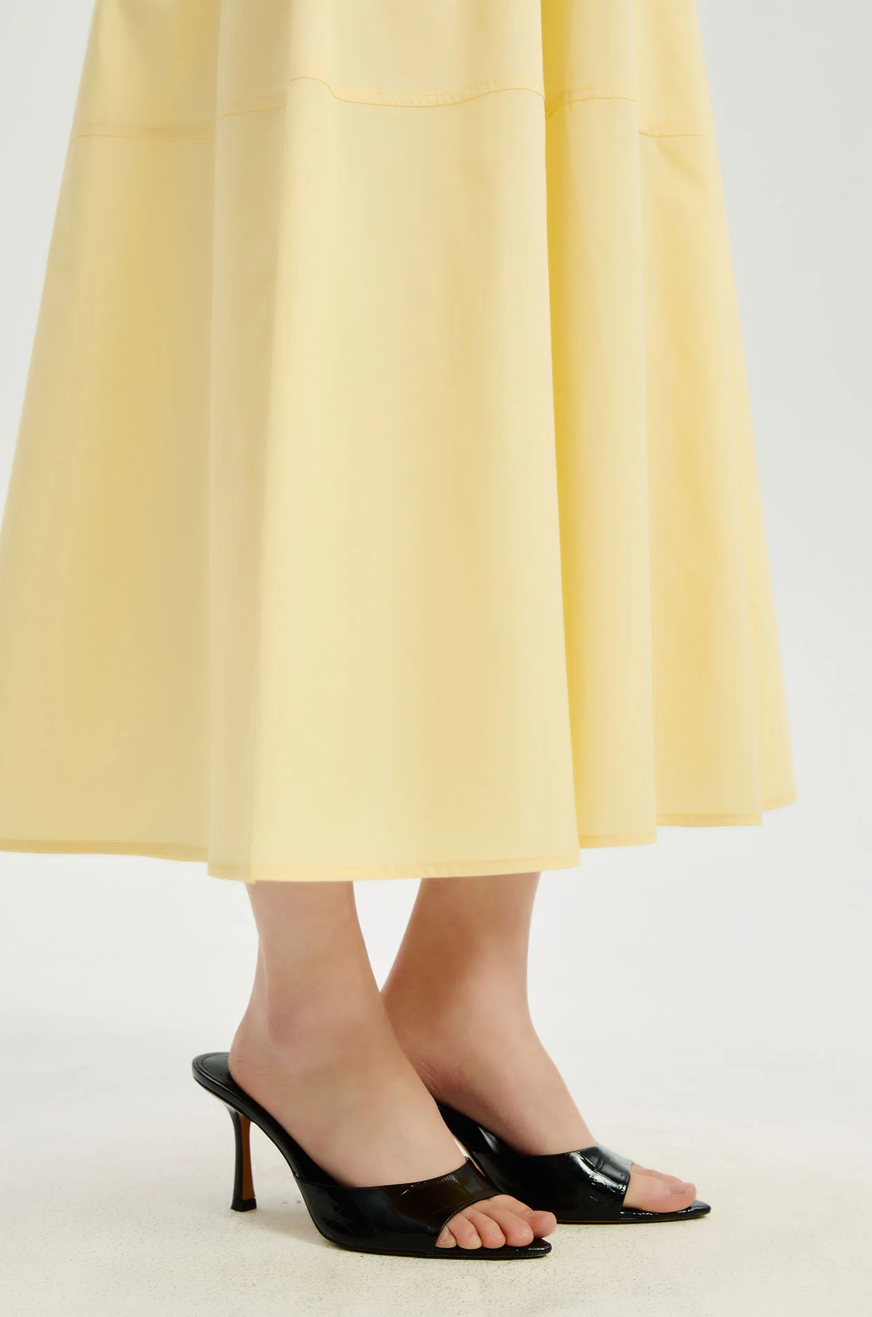Zipper Poplin Midi Dress - Image 4