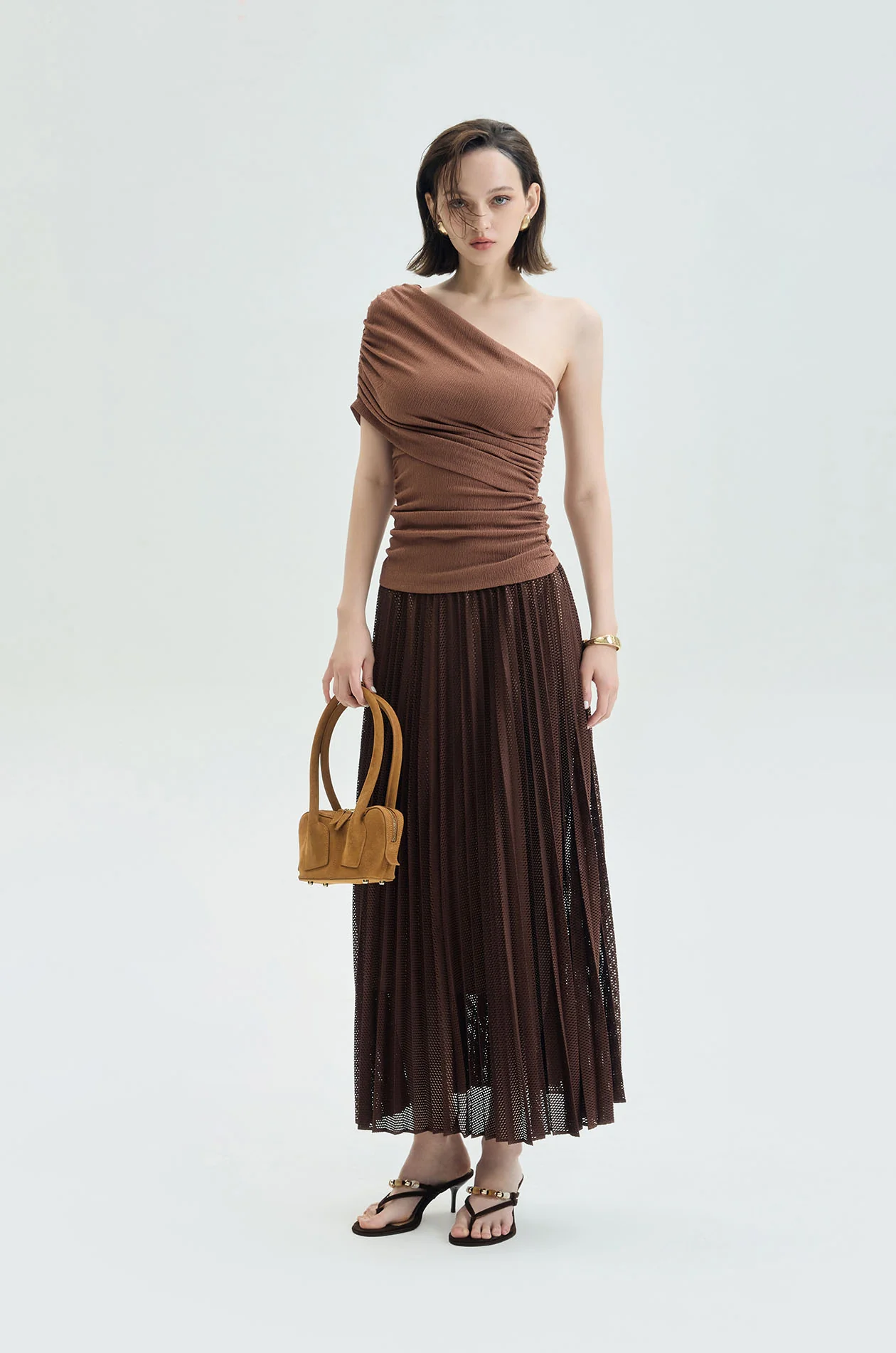 Draped One-Shoulder Top