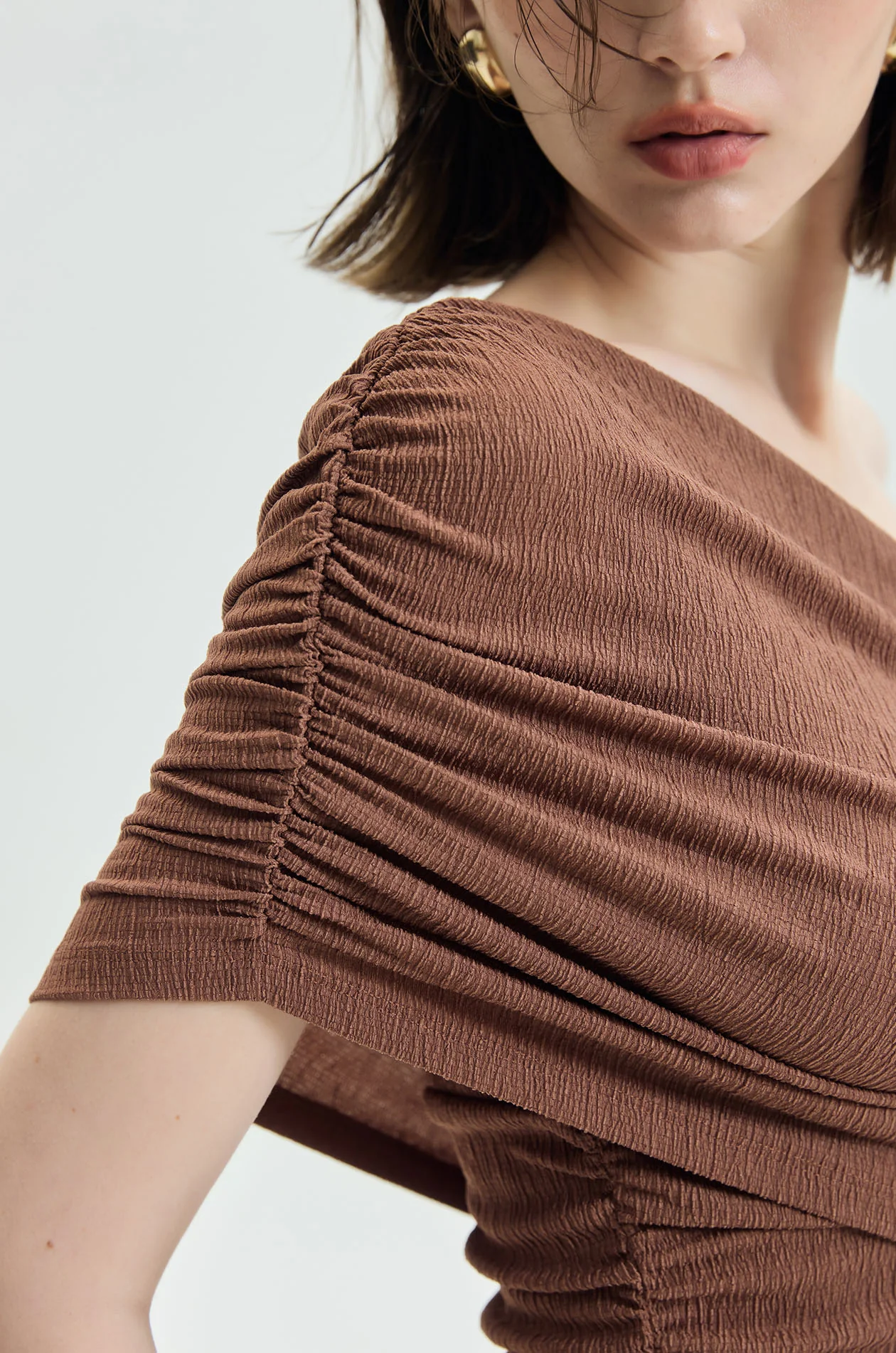 Draped One-Shoulder Top - Image 3