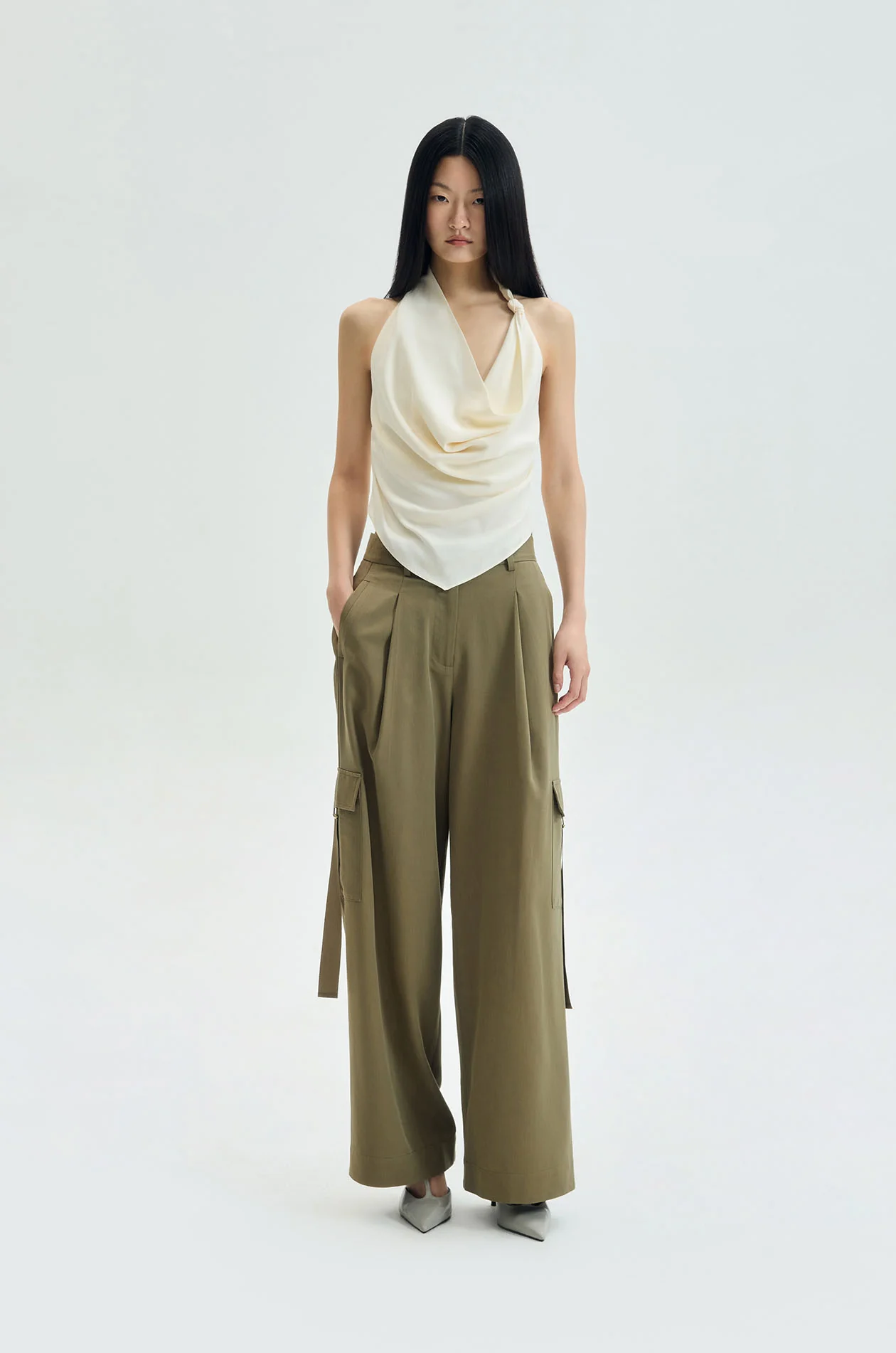 High‑Rise Barrel‑Leg Jeans