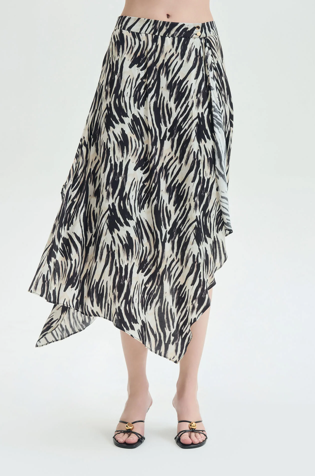 Abstract Print Midi Skirt - Image 2