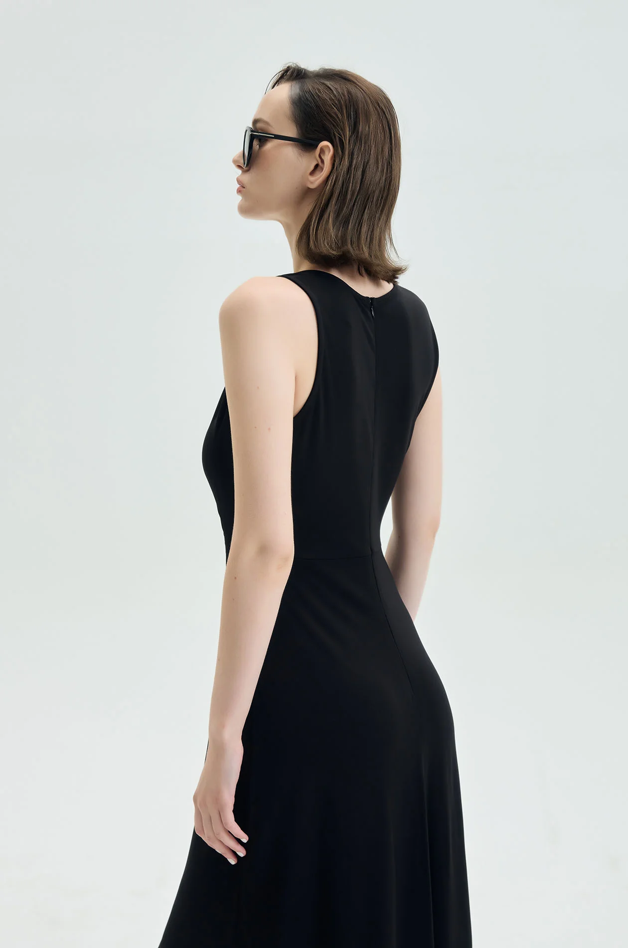 Plaid Straight‑Neck Longline Vest - Image 5