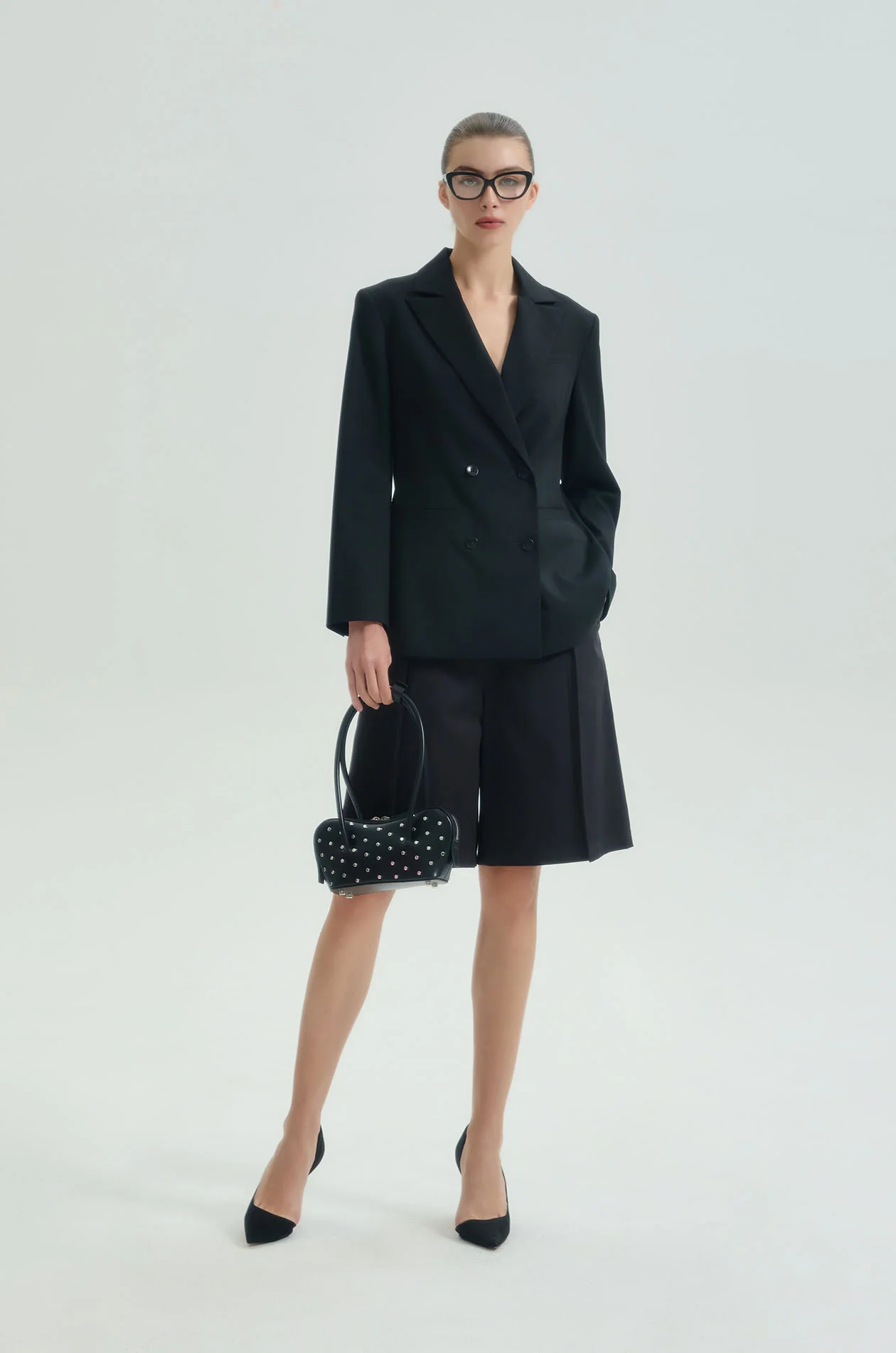 Crinkled Double-Breasted Lightweight Blazer - Image 13