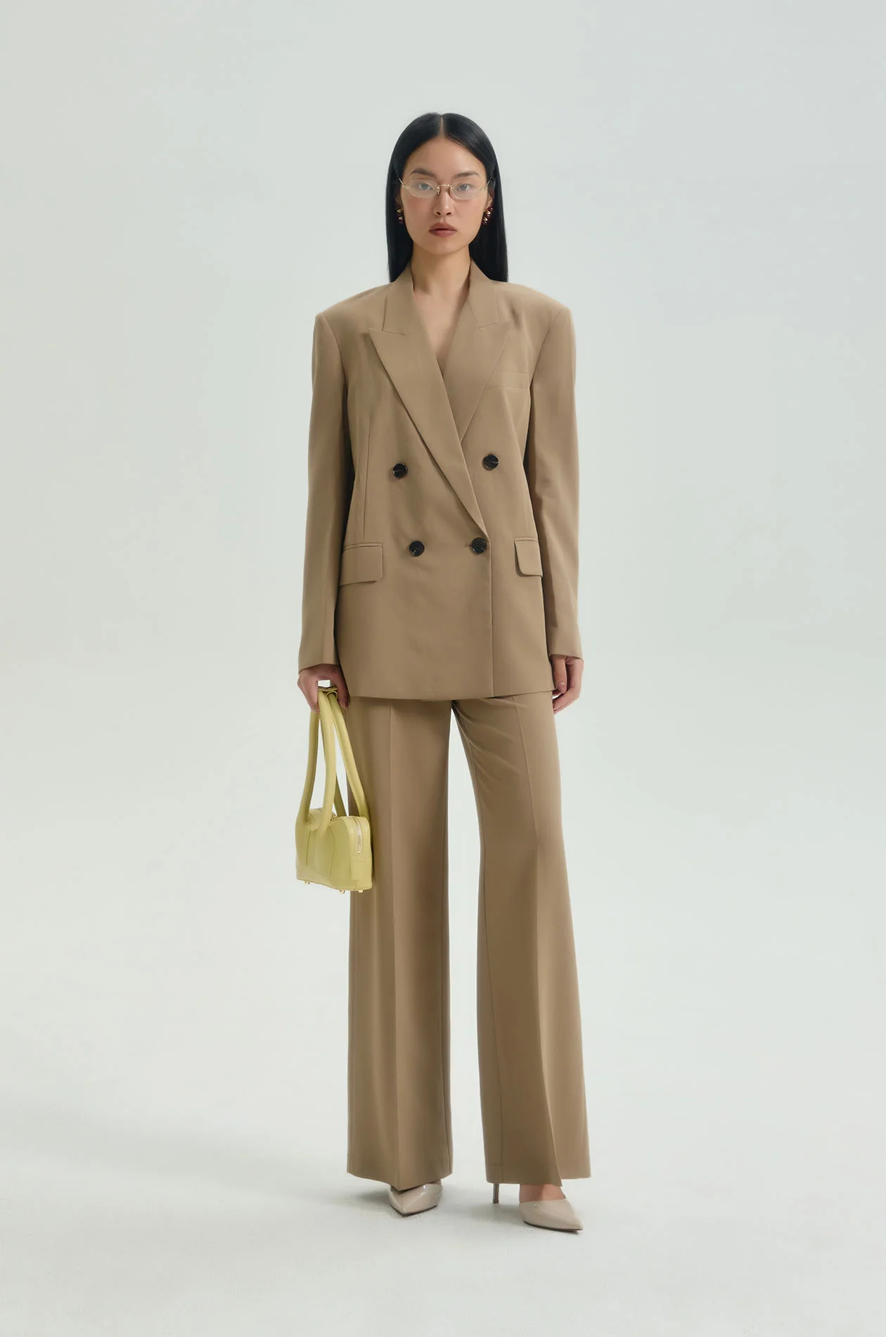 Crinkled Double-Breasted Lightweight Blazer - Image 14