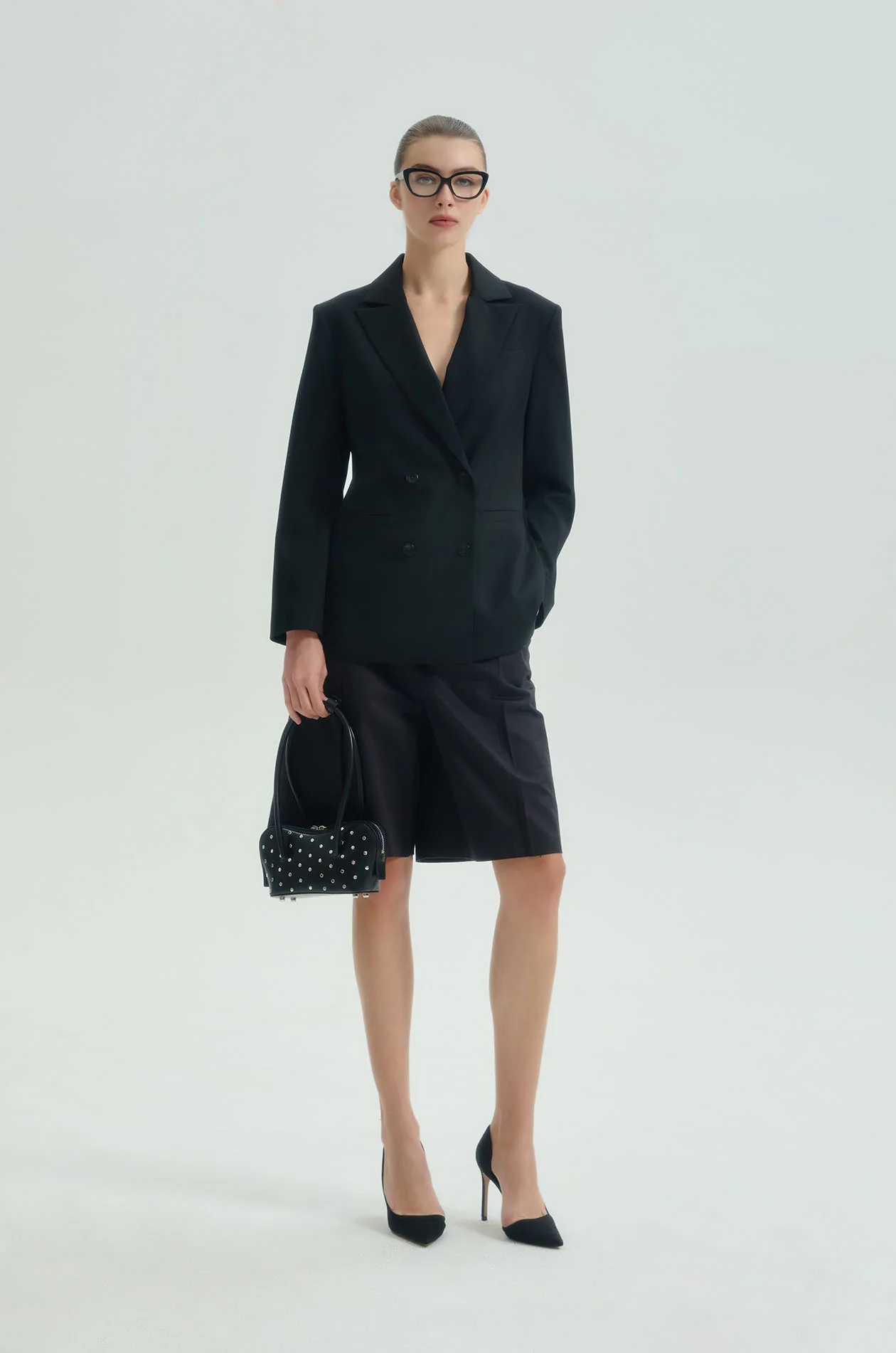 Crinkled Double-Breasted Lightweight Blazer - Image 7