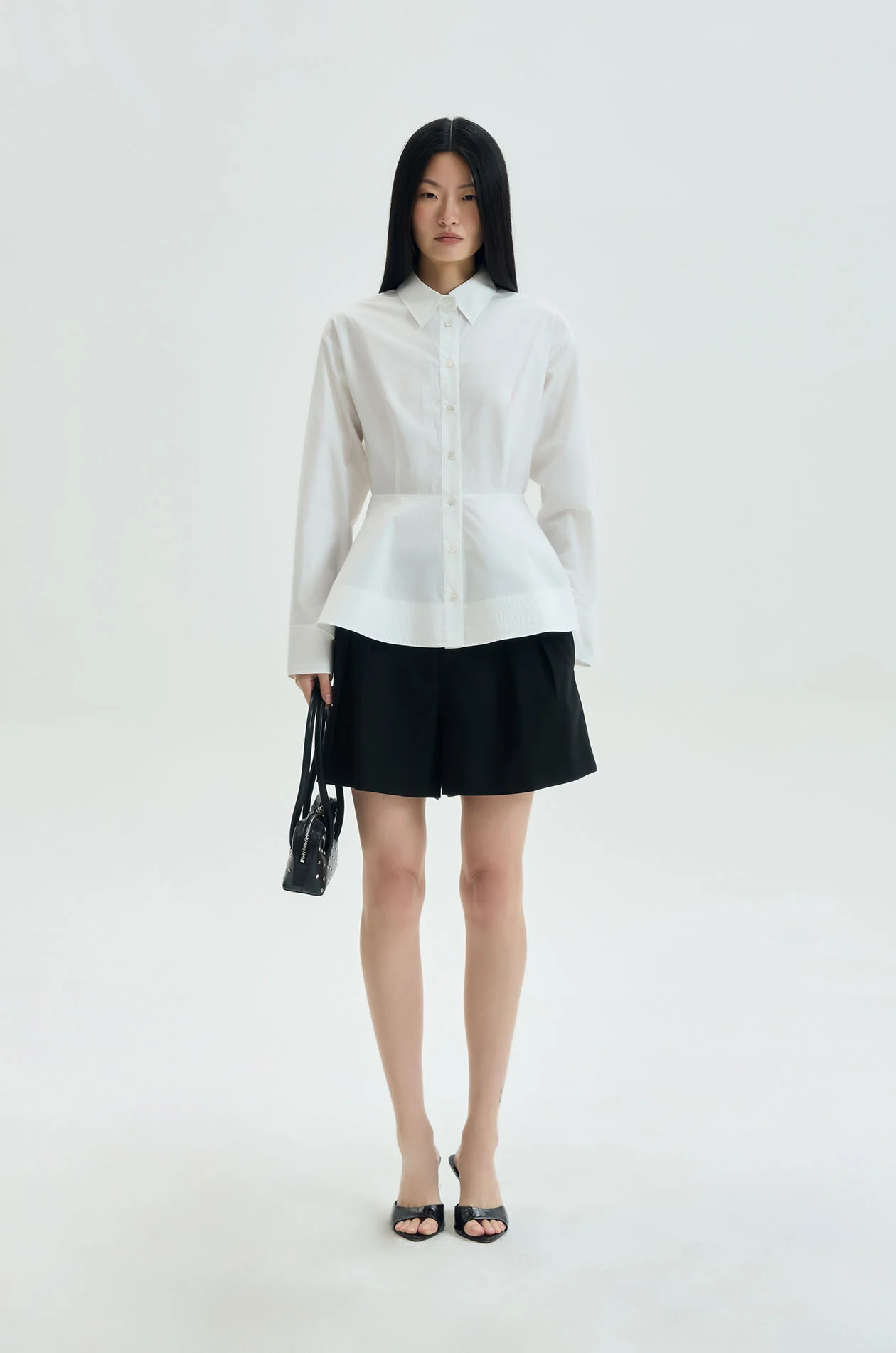 Poplin Peplum Shirt