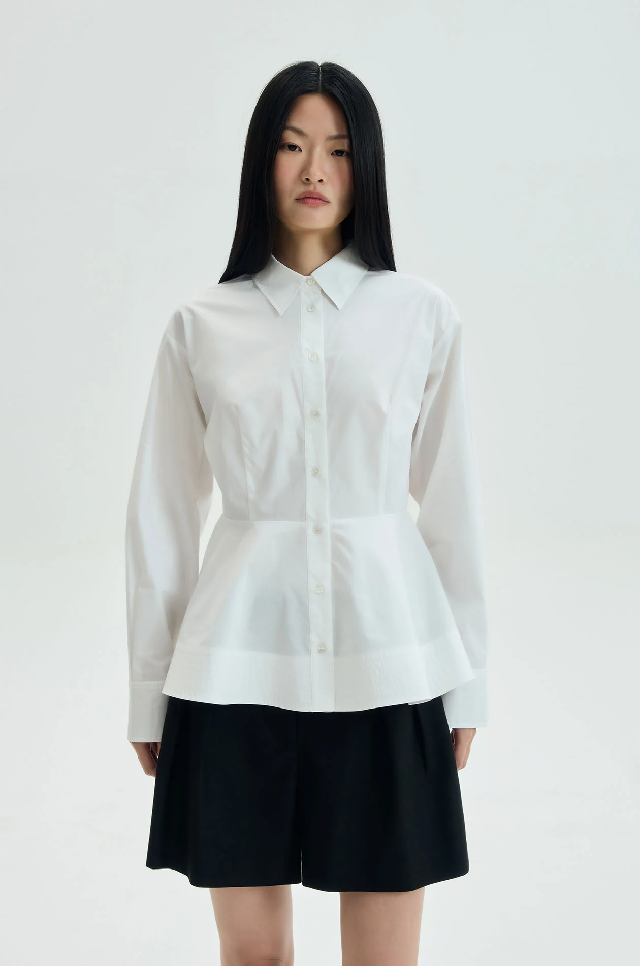 Poplin Peplum Shirt - Image 2