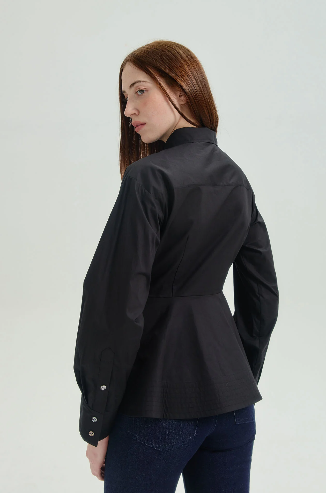 Long Sleeve Peplum Shirt - Image 5