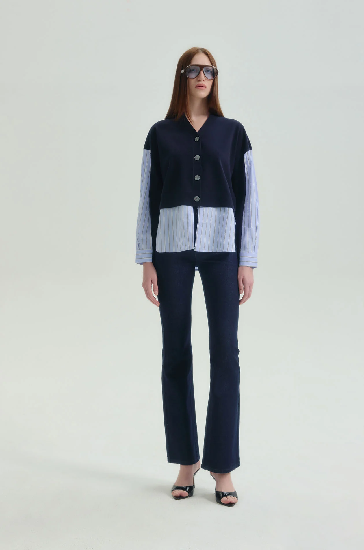 Slim Fit Cropped Flare Jeans