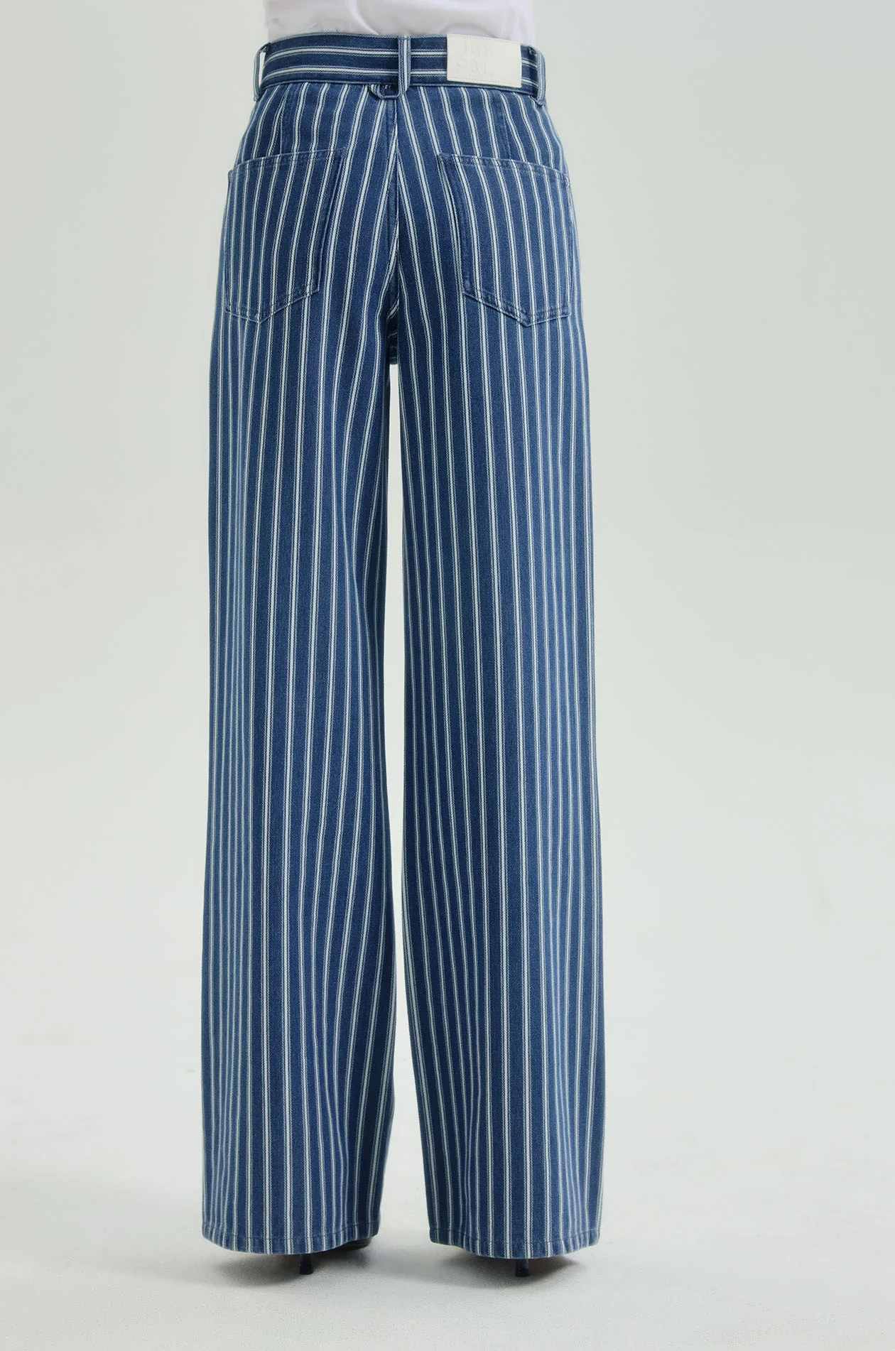 Striped Wide Leg Jeans - Image 5