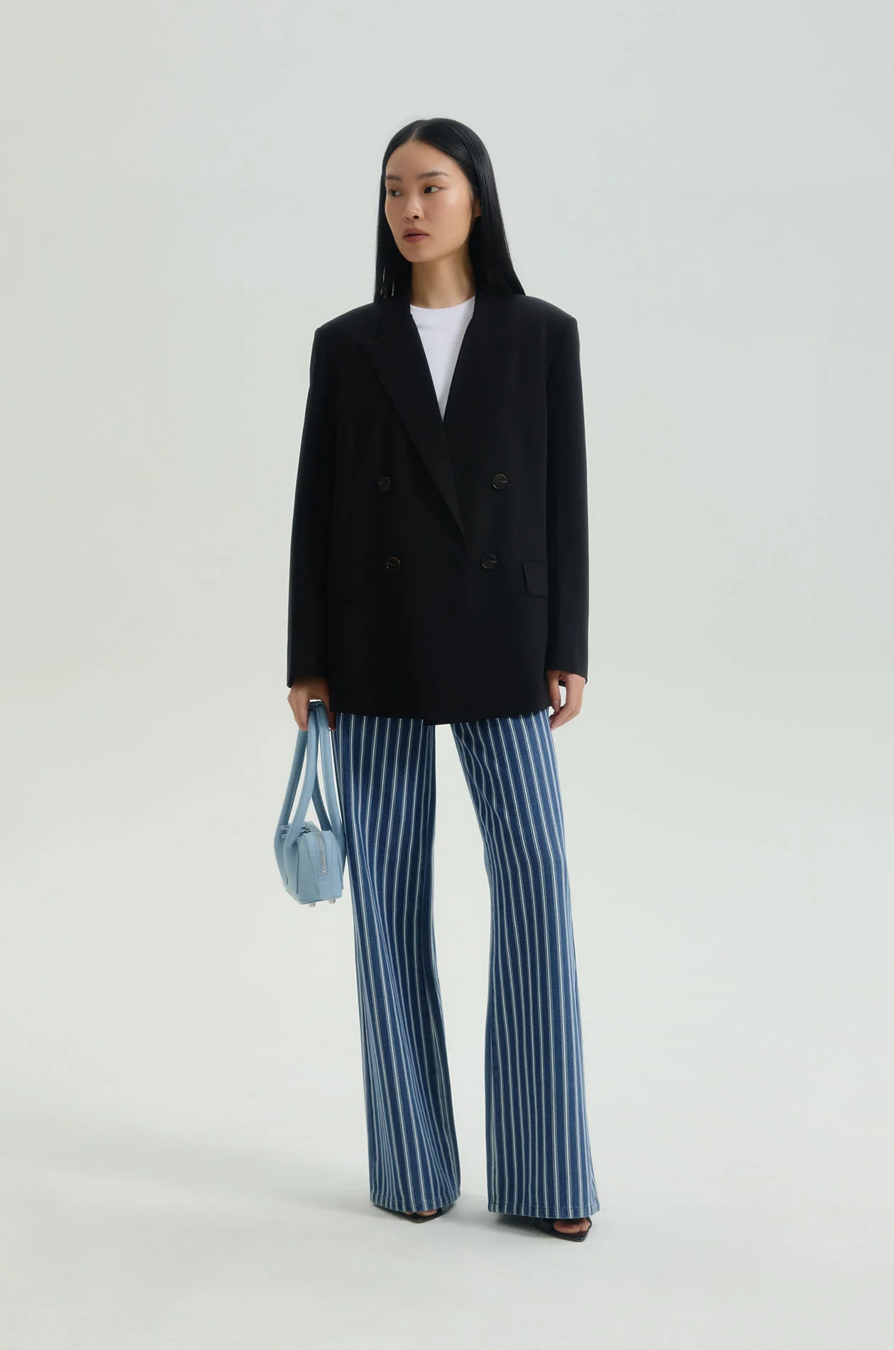 Striped Wide Leg Jeans - Image 6