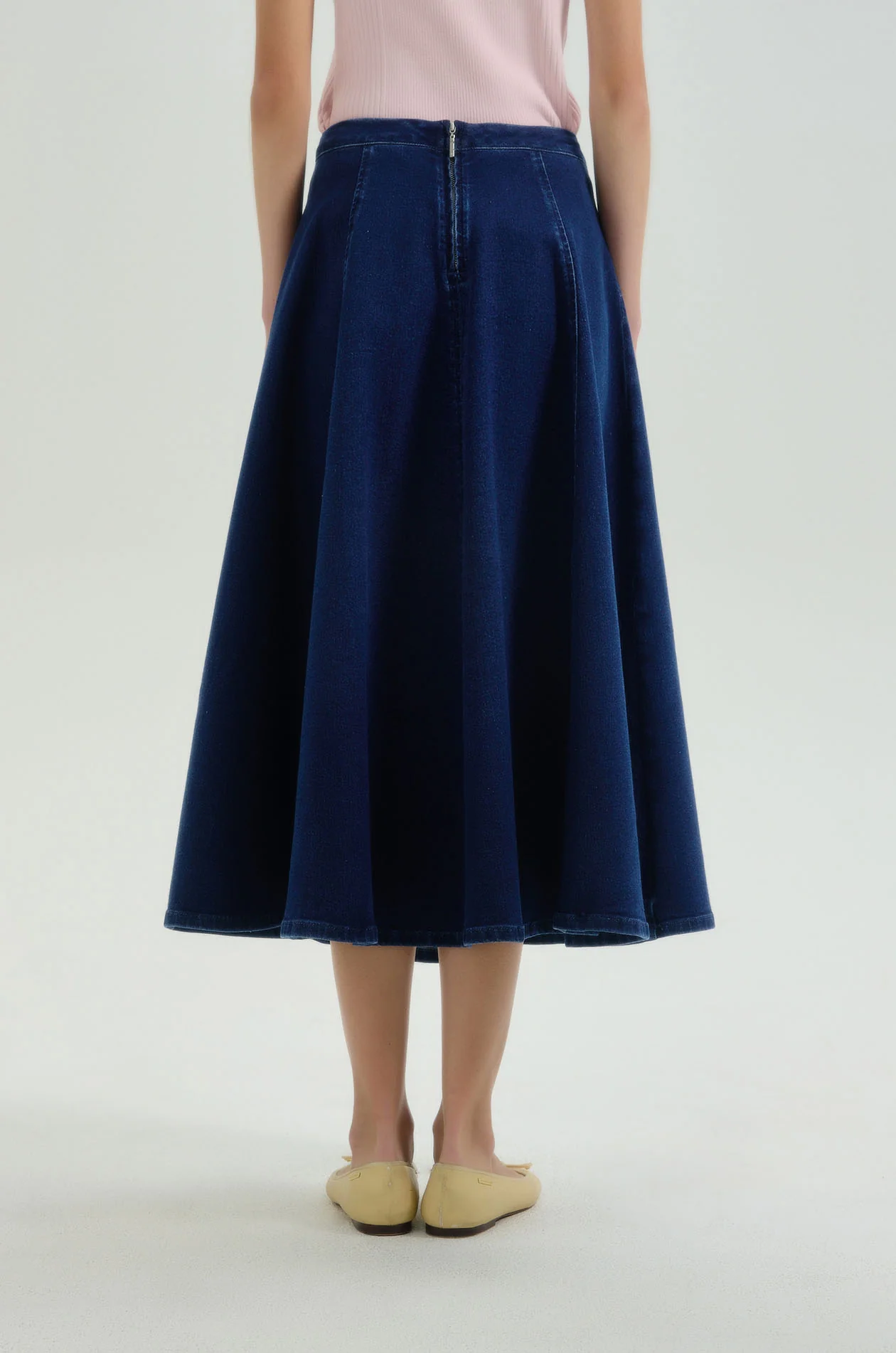 Denim Circle Midi Skirt - Image 5