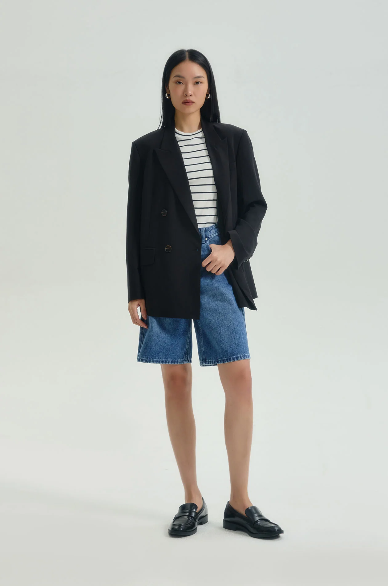 THE LINE Denim Bermuda