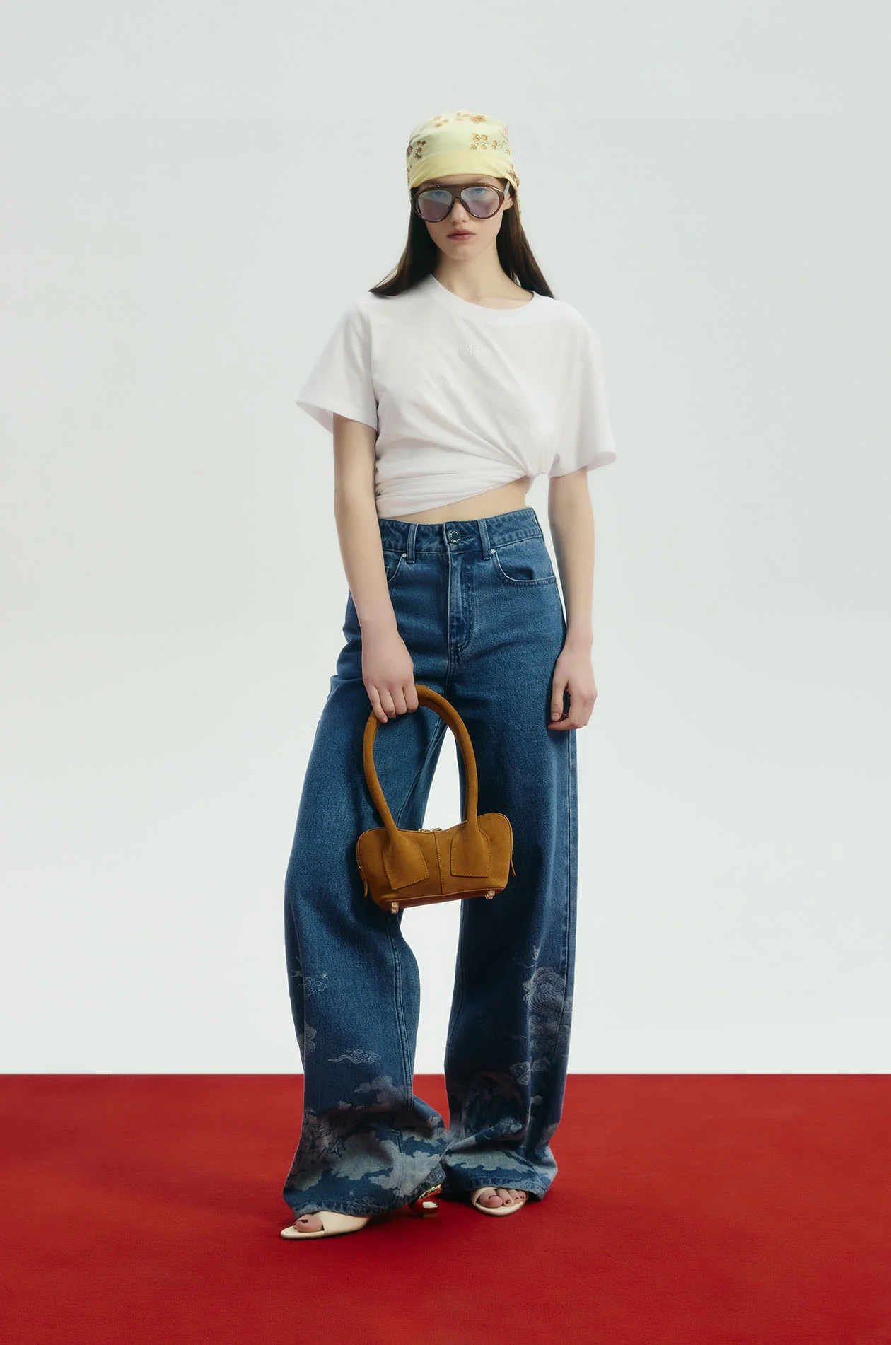 Motif Printed Jeans