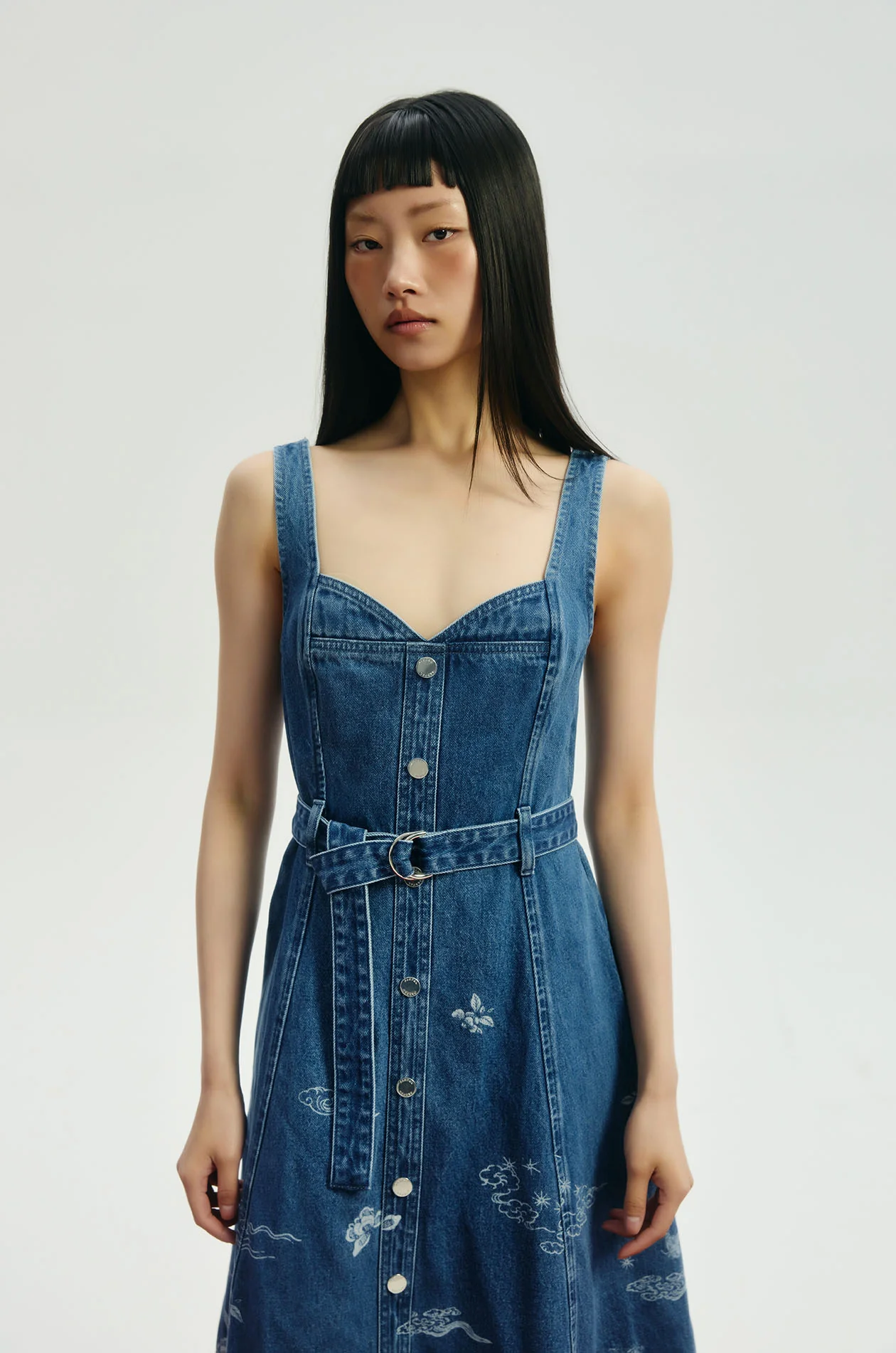 Motif Printed Strappy Midi Dress - Image 2