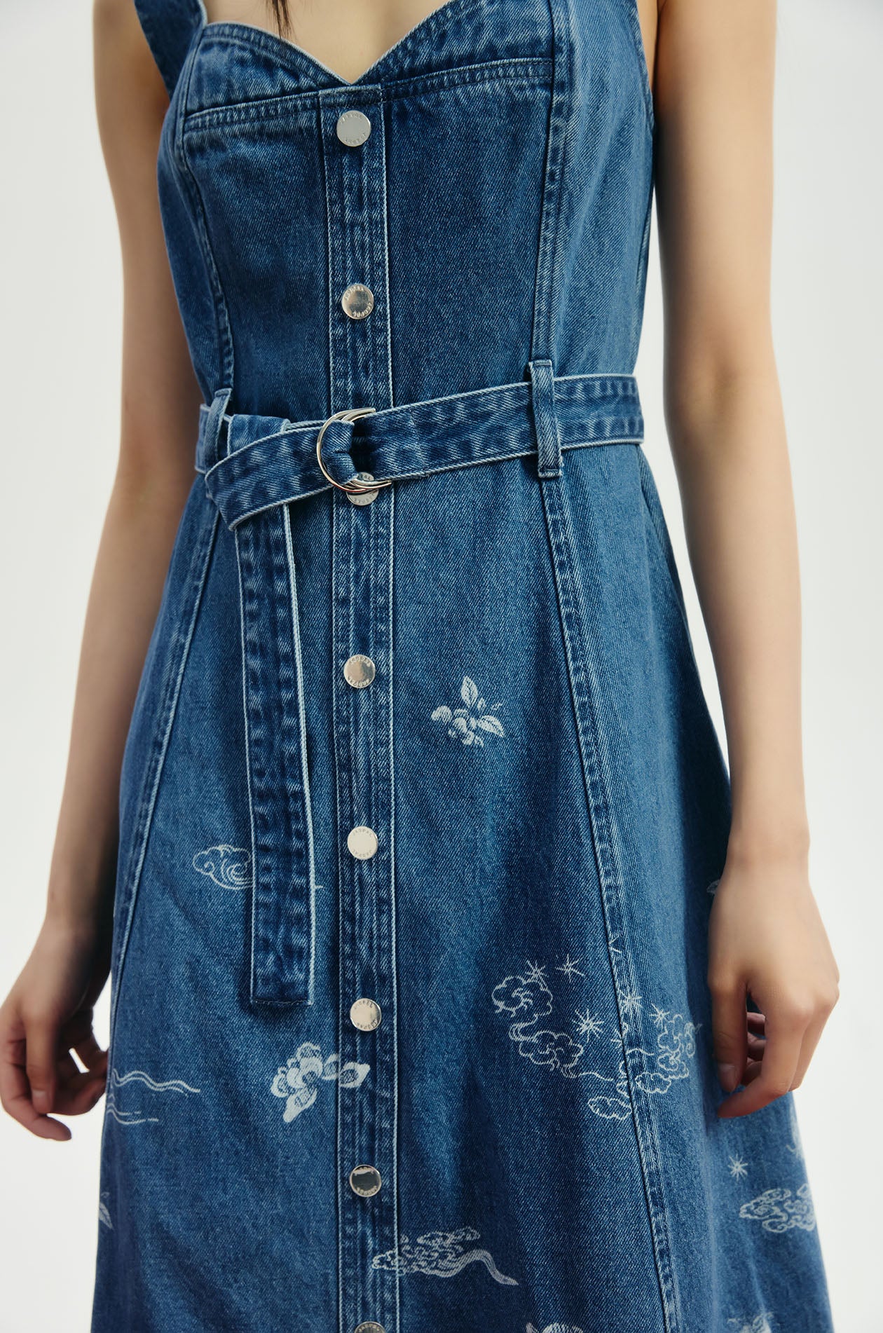 Motif Printed Strappy Midi Dress - Image 3