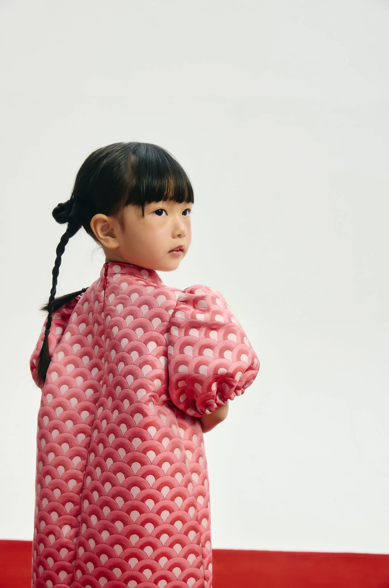 Girl Jacquard Mini Qipao - Image 4