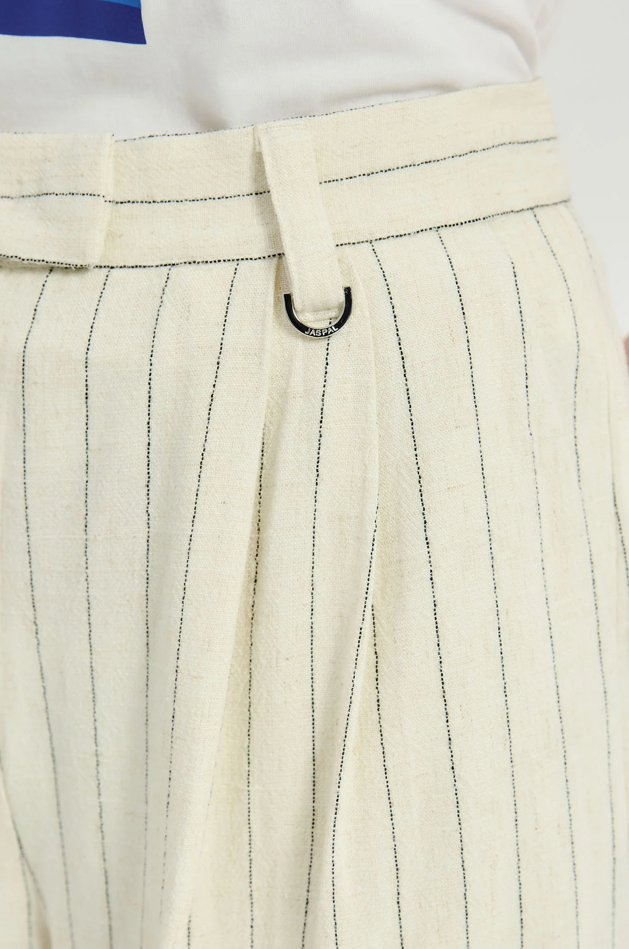 Pinstripe Relaxed Bermuda Shorts - Image 3