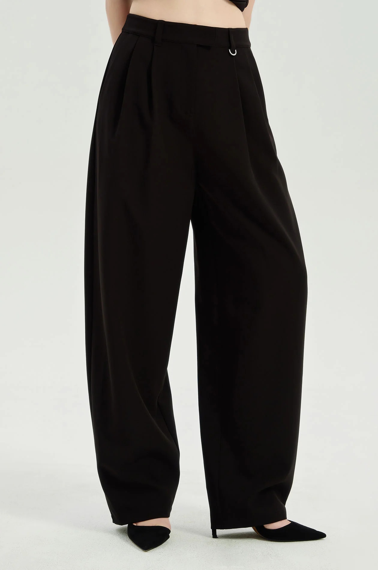 Barrel‑Leg Suiting Pants - Image 2