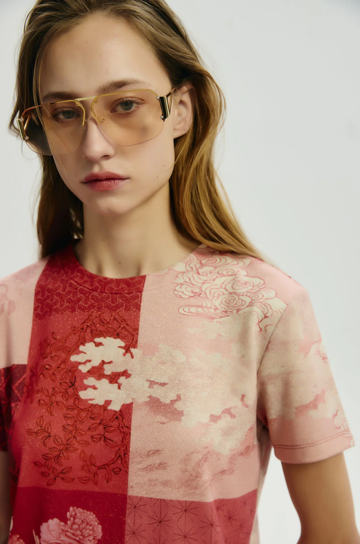 Patchwork Motifs Metallic T-Shirt - Image 3