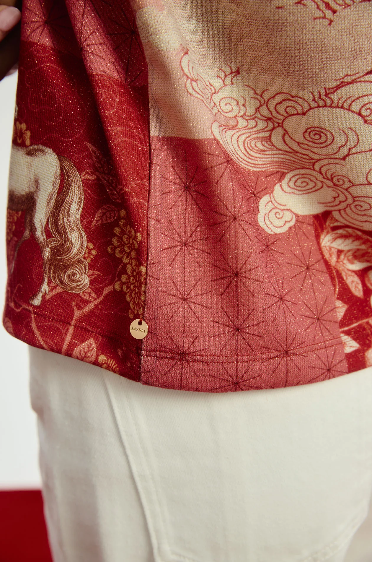 Patchwork Motifs Metallic T-Shirt - Image 5
