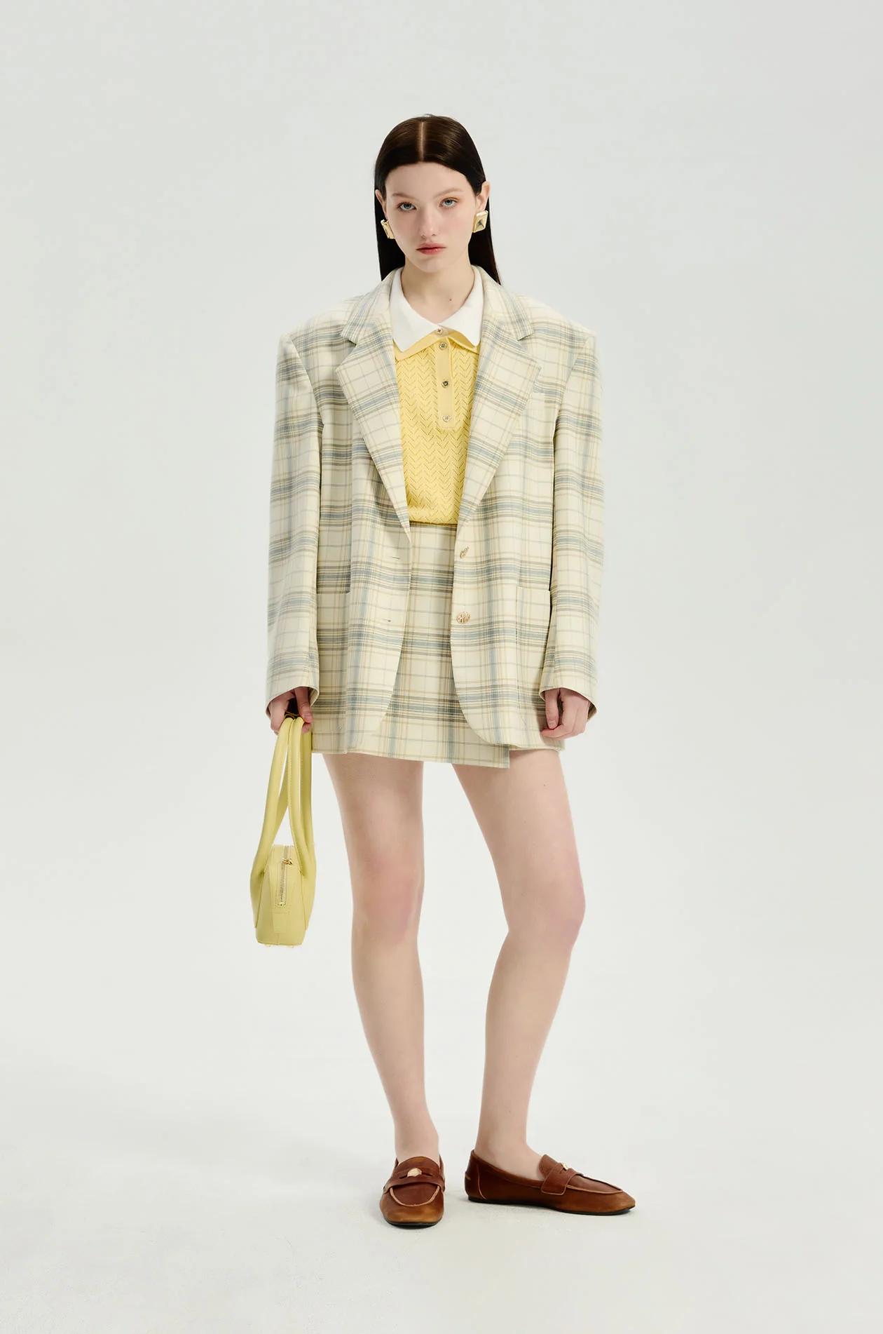 Plaid Oversized Tailored Blazer