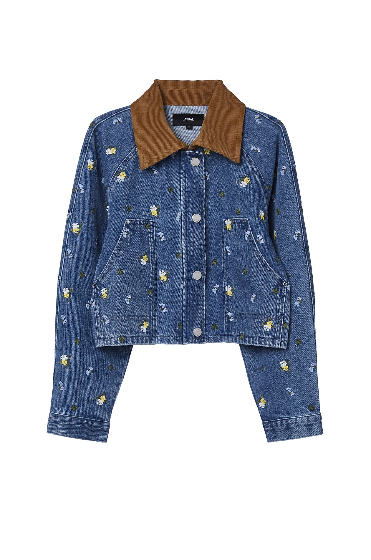Ditsy Floral Cropped Denim Barn Jacket
