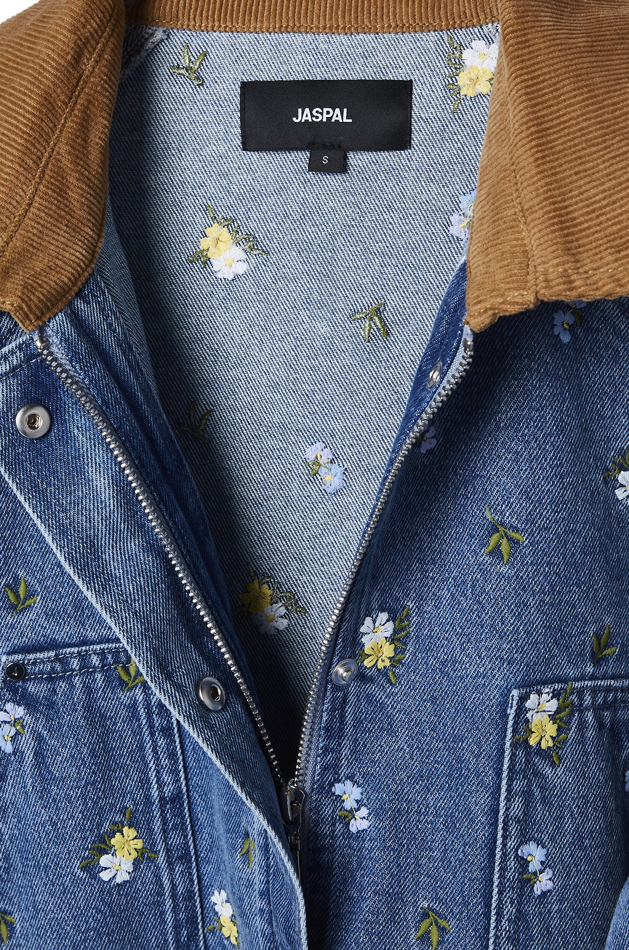 Ditsy Floral Cropped Denim Barn Jacket - Image 2