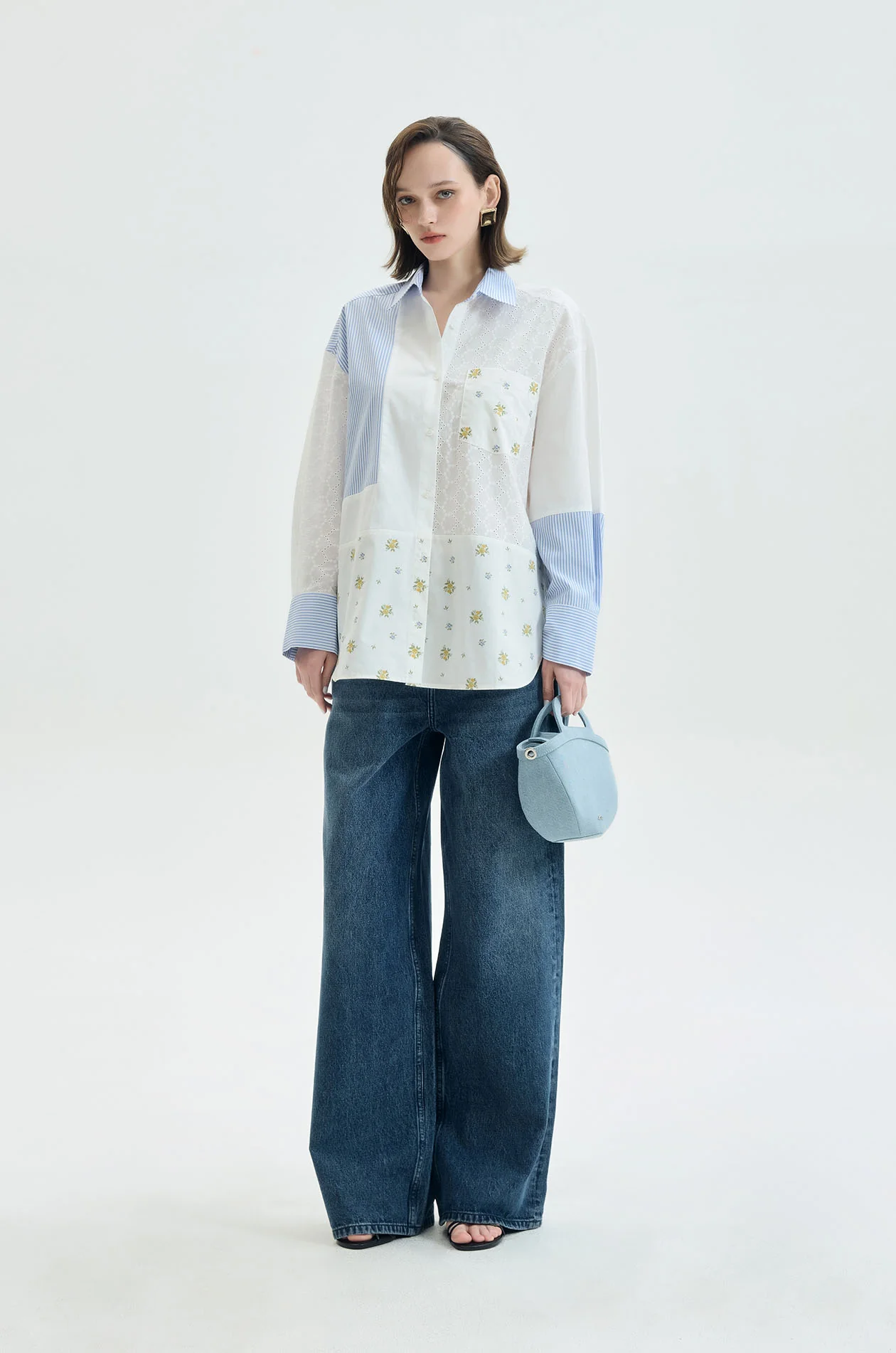 Ditsy Floral Patchwork Shirt