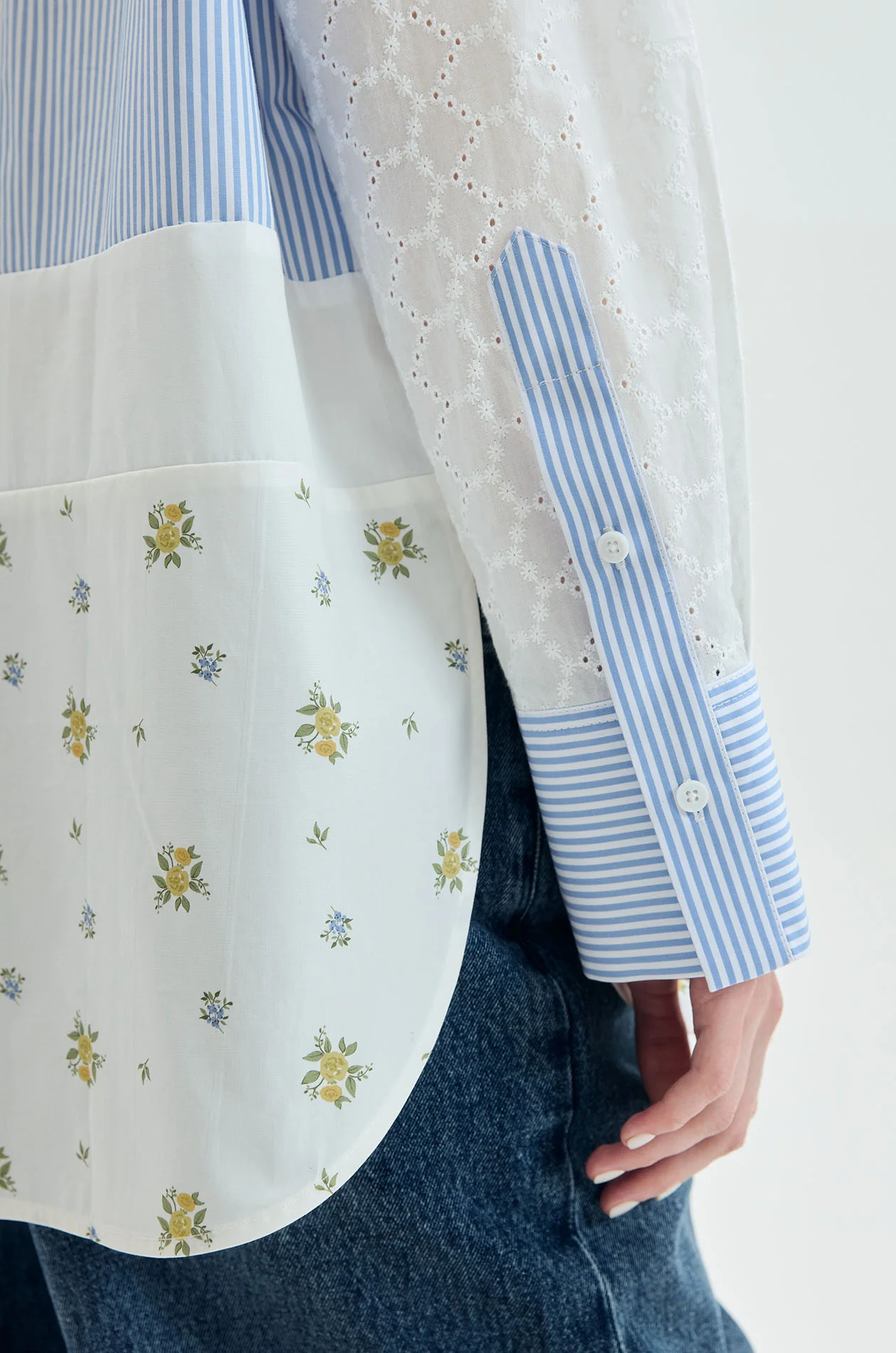 Ditsy Floral Patchwork Shirt - Image 4