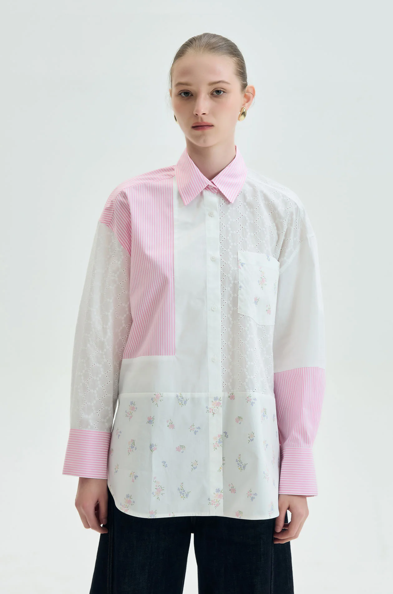 Ditsy Floral Patchwork Shirt - Image 7