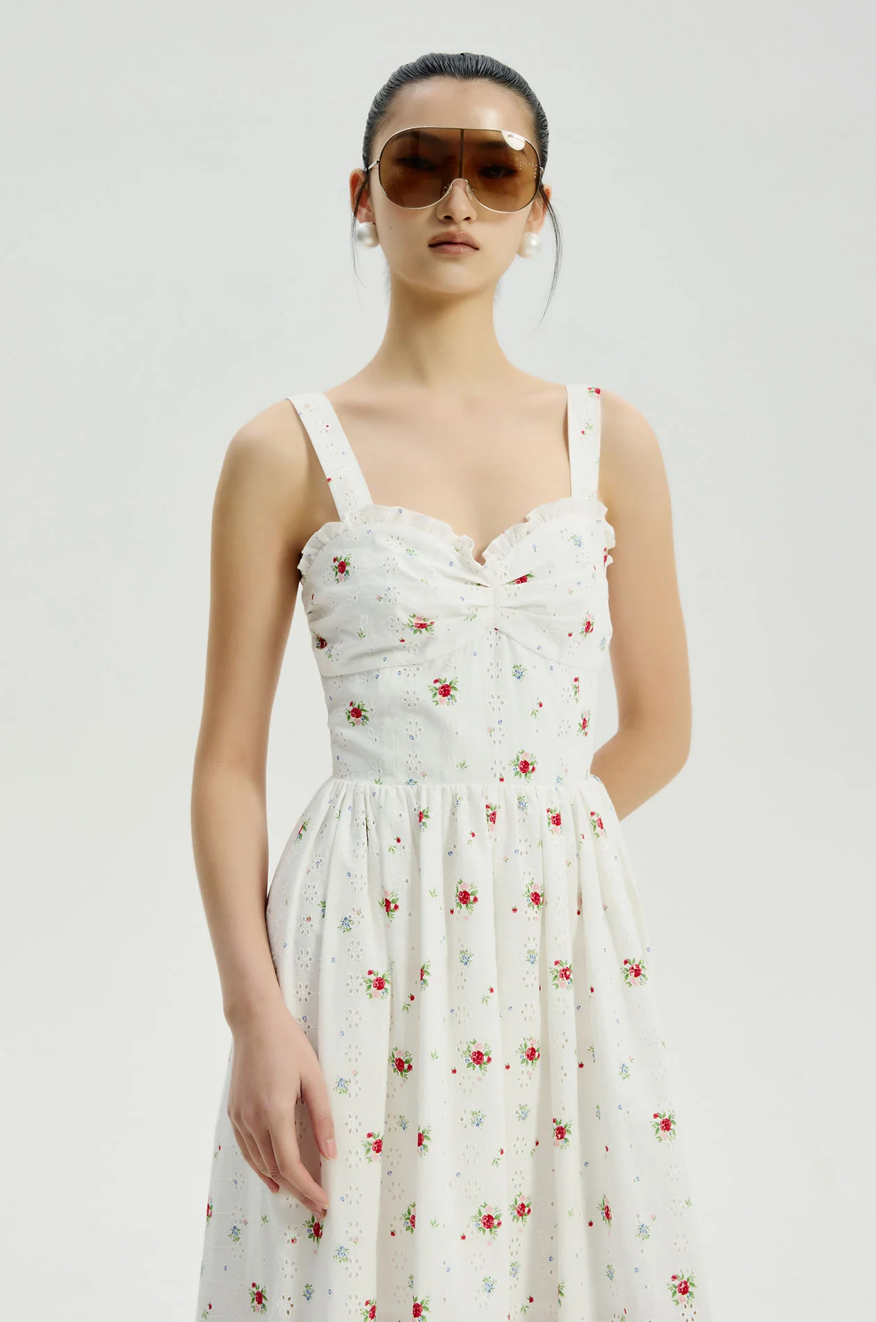 Ditsy Floral Broderie Anglaise Dress - Image 2