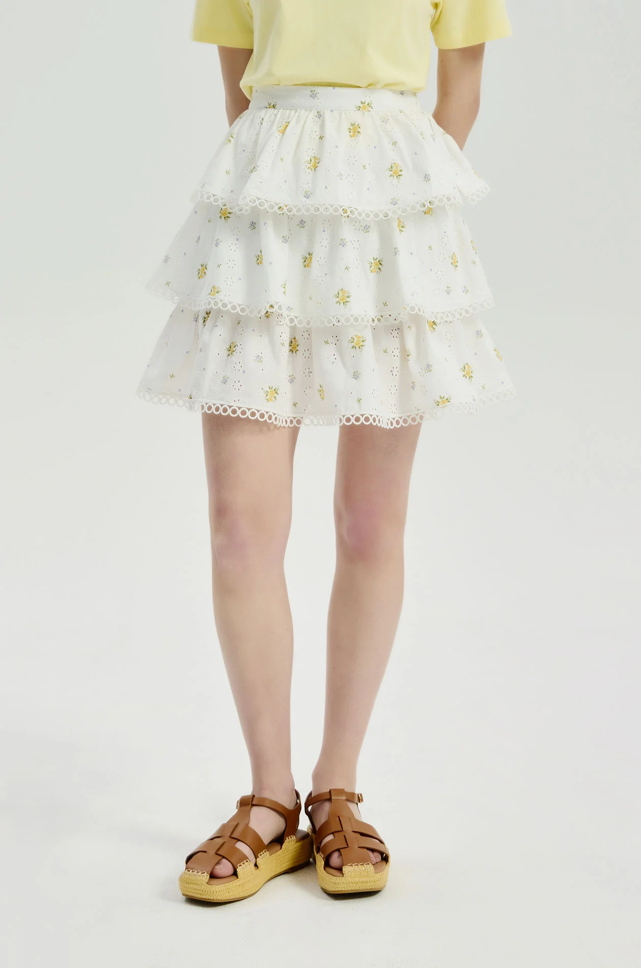 Ditsy Floral Layer Mini Skirt - Image 6