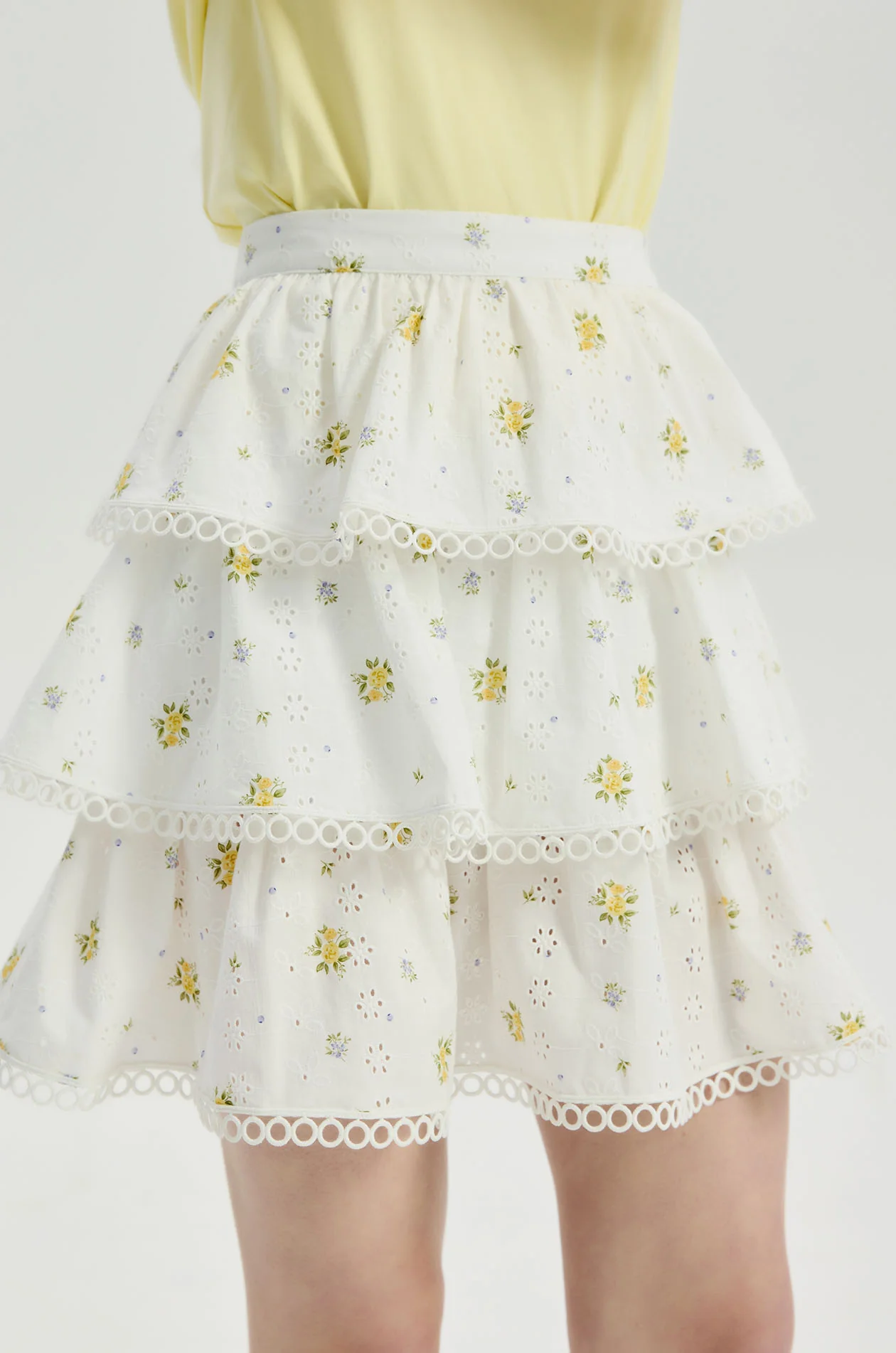 Ditsy Floral Layer Mini Skirt - Image 7