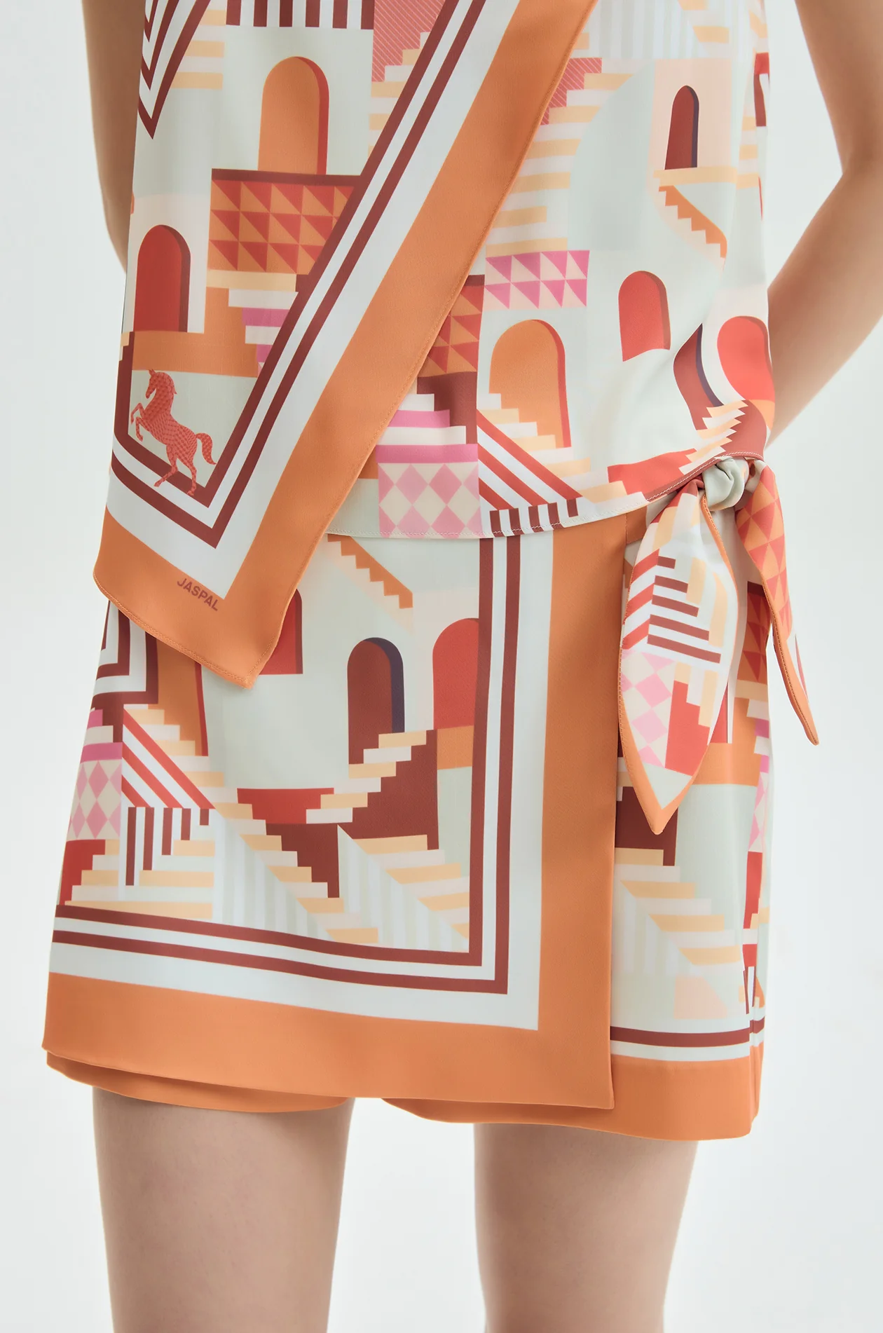 Terracotta Passage Scarf Skort - Image 3