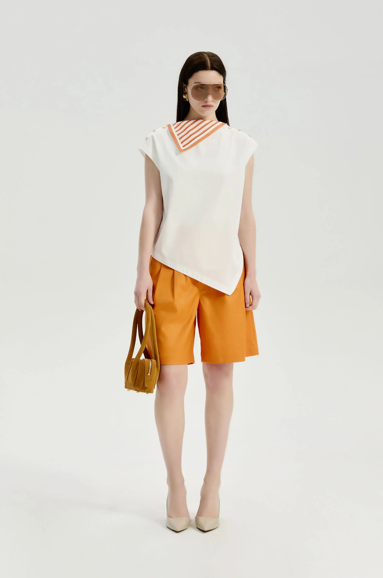 Pleated Bermuda Shorts